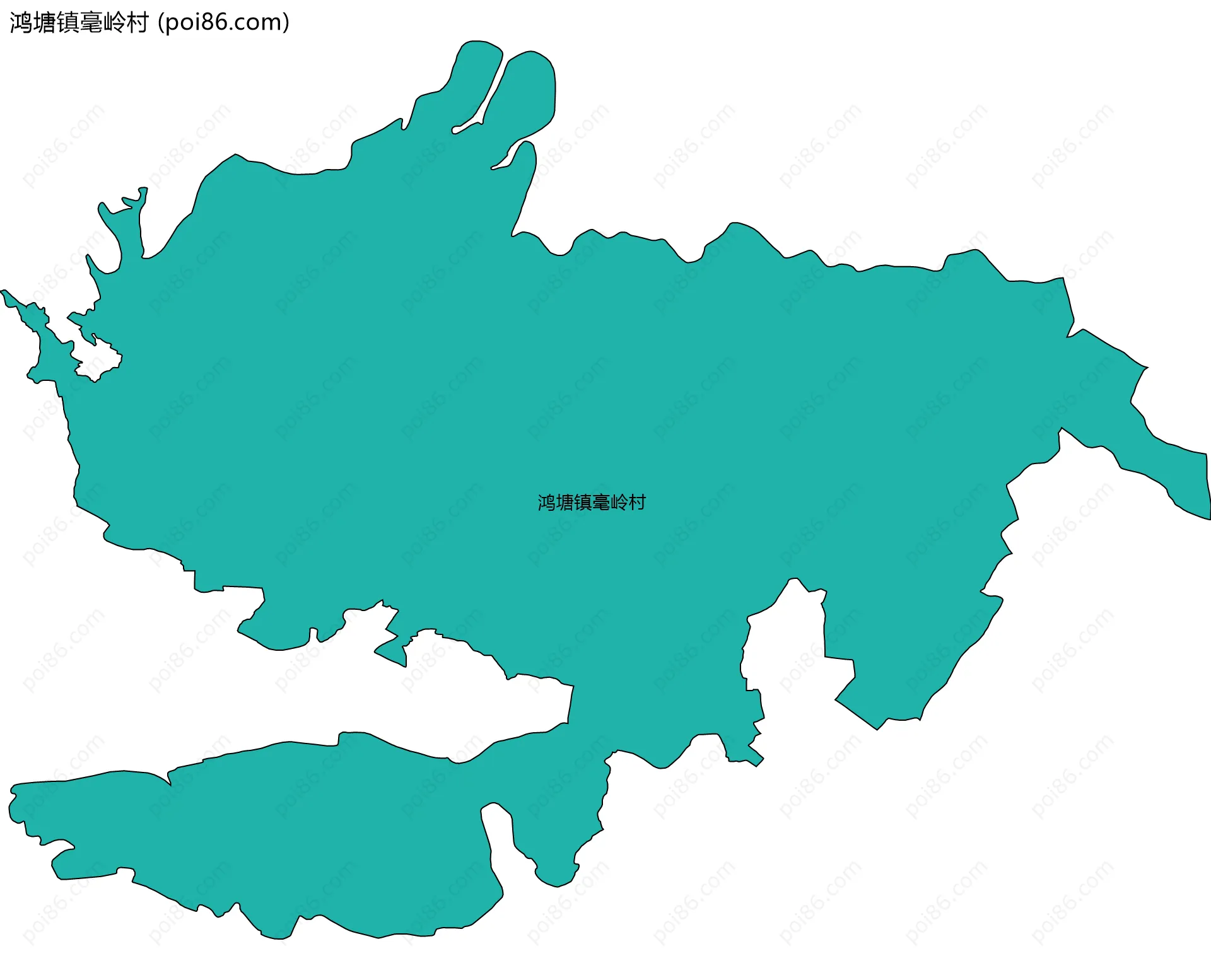 鸿塘镇毫岭村边界地图