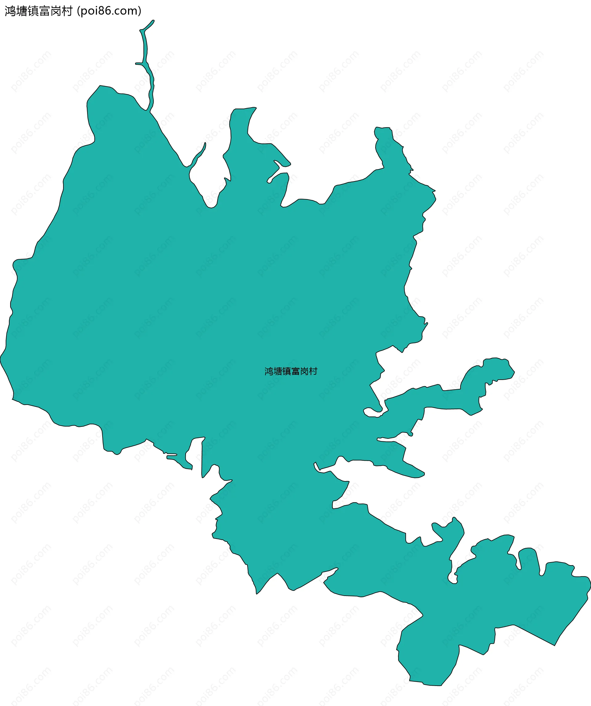 鸿塘镇富岗村边界地图