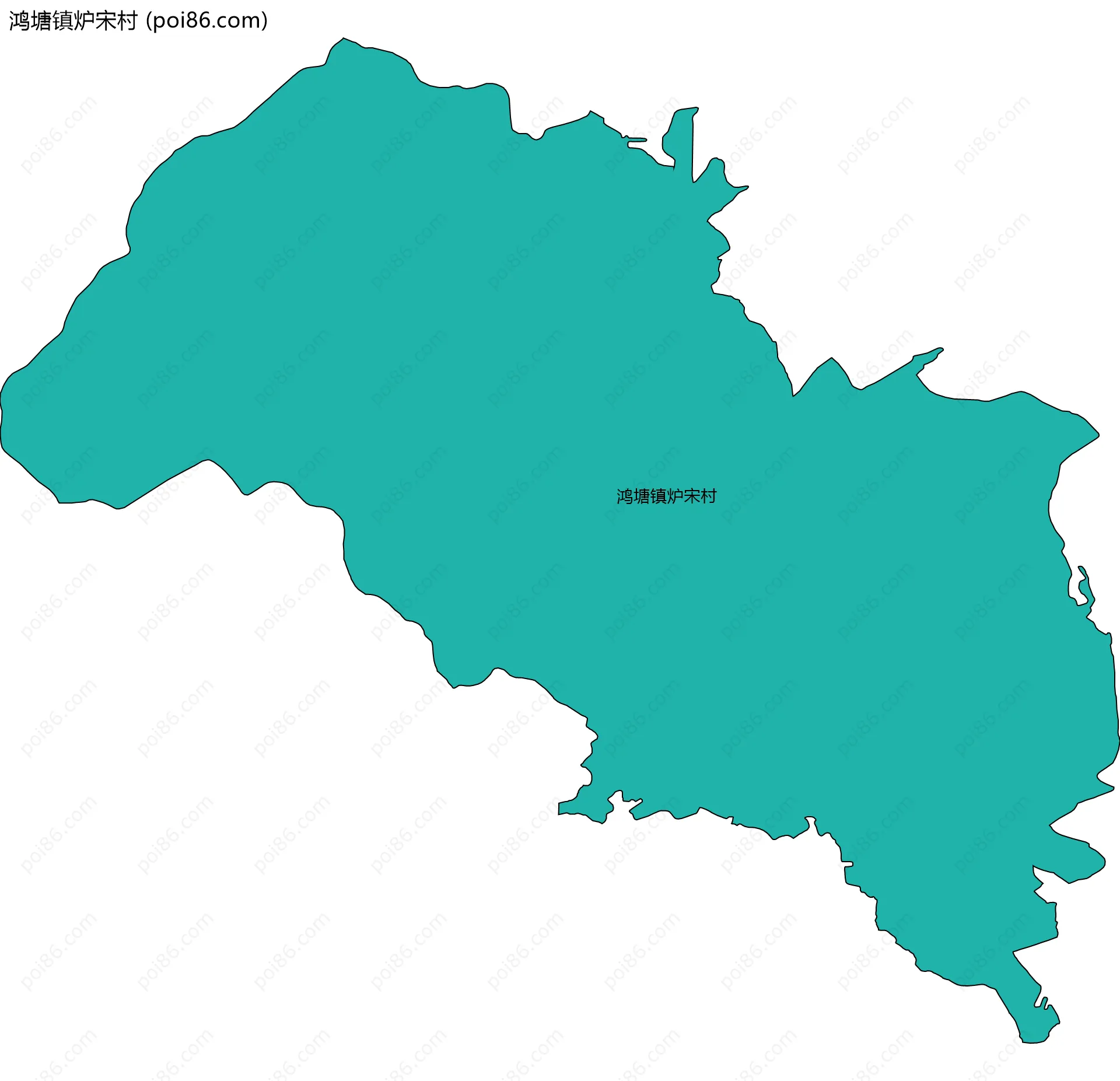鸿塘镇炉宋村边界地图