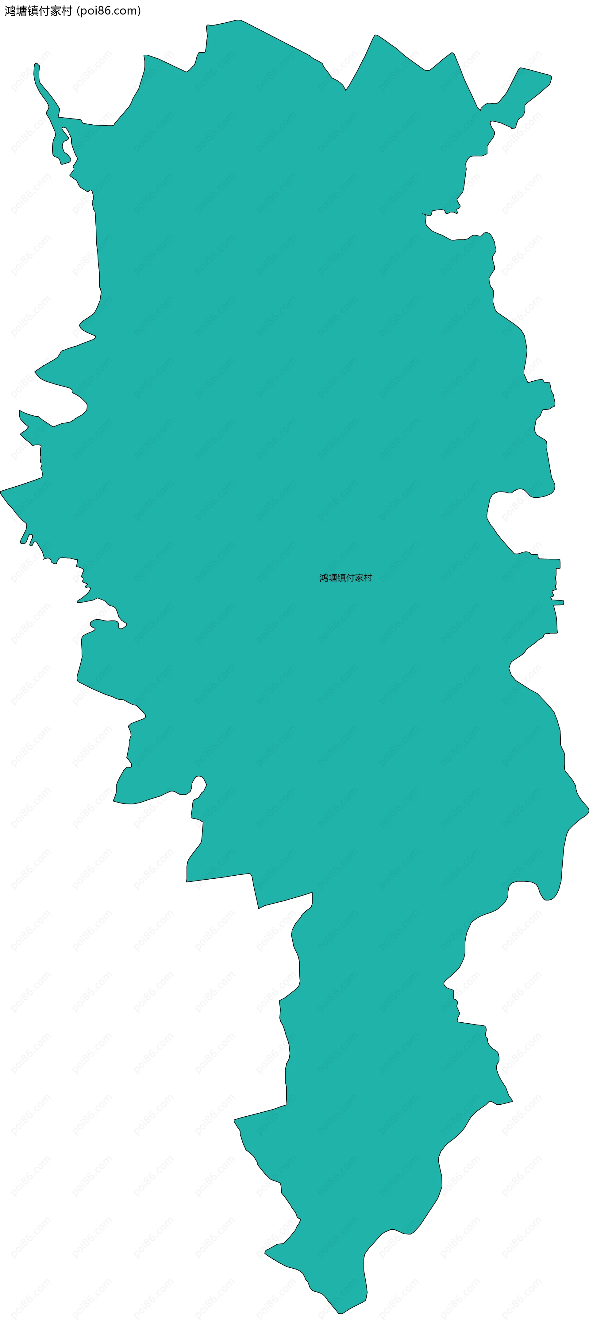 鸿塘镇付家村边界地图