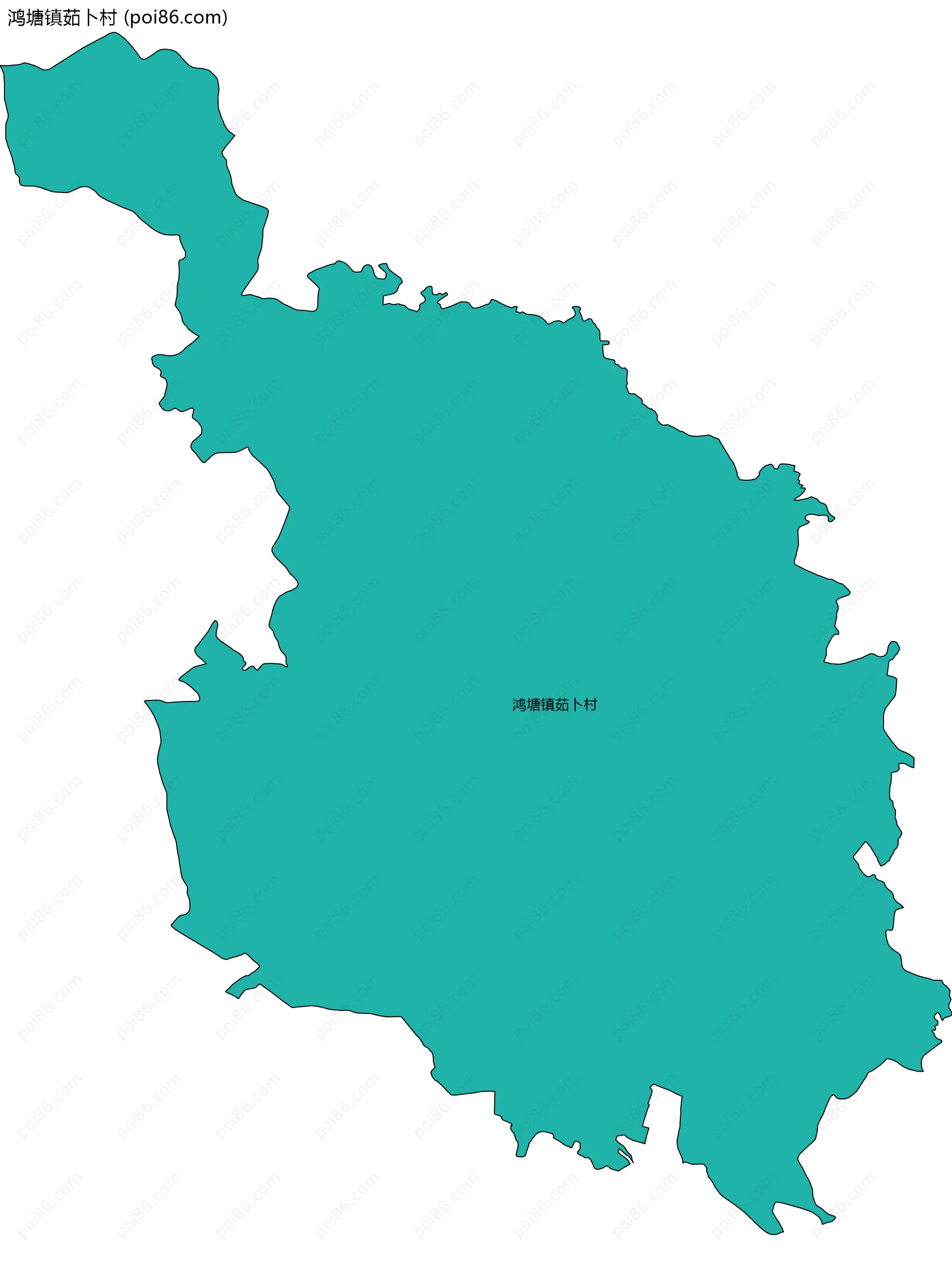 鸿塘镇茹卜村边界地图