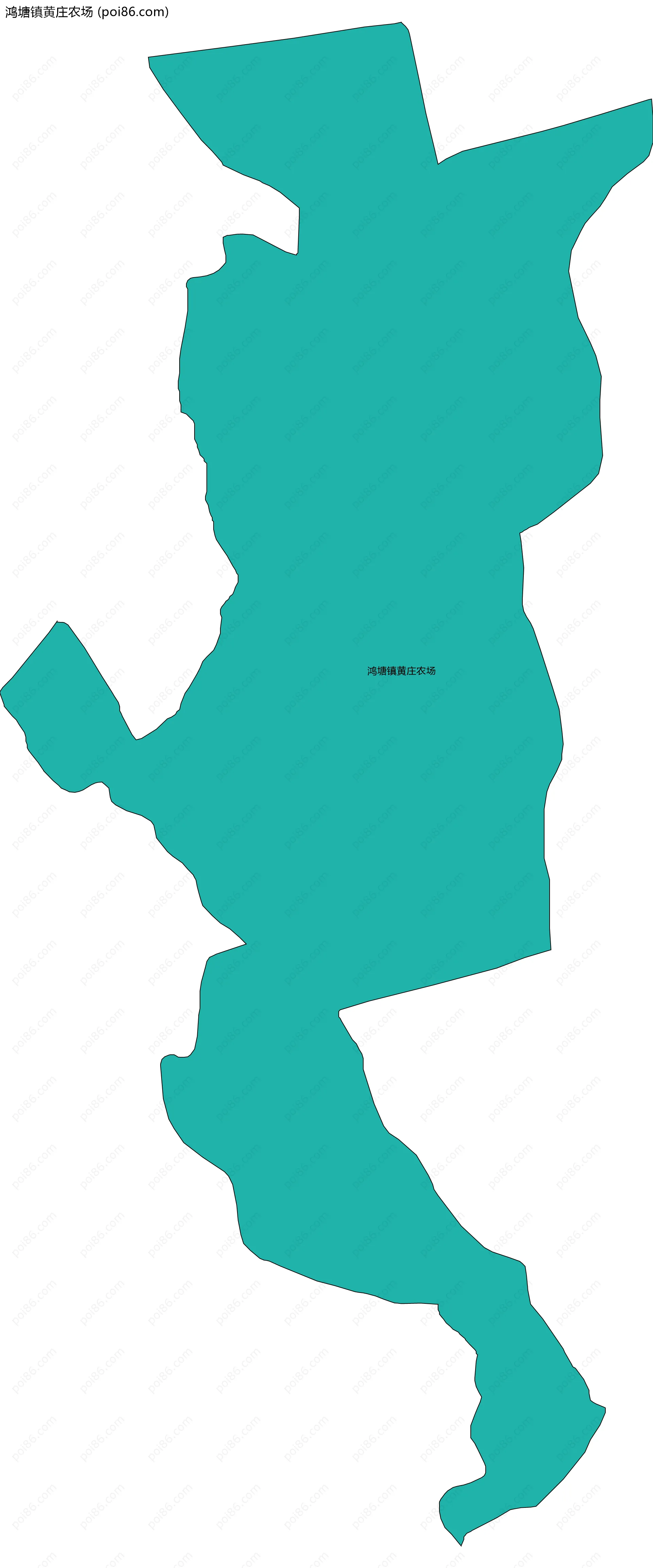 鸿塘镇黄庄农场边界地图