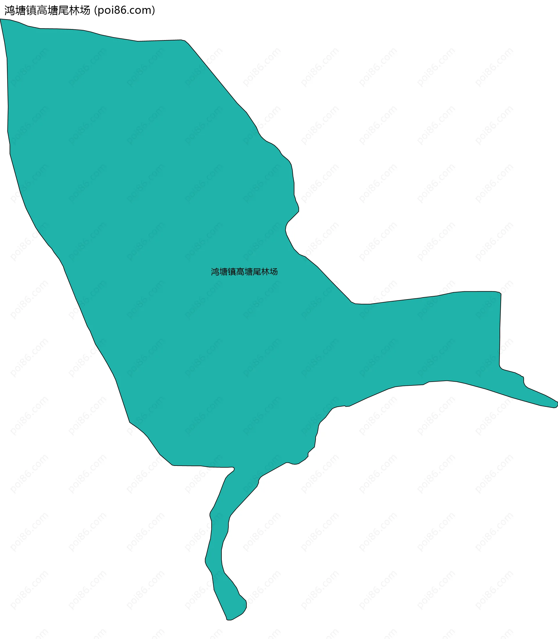 鸿塘镇高塘尾林场边界地图