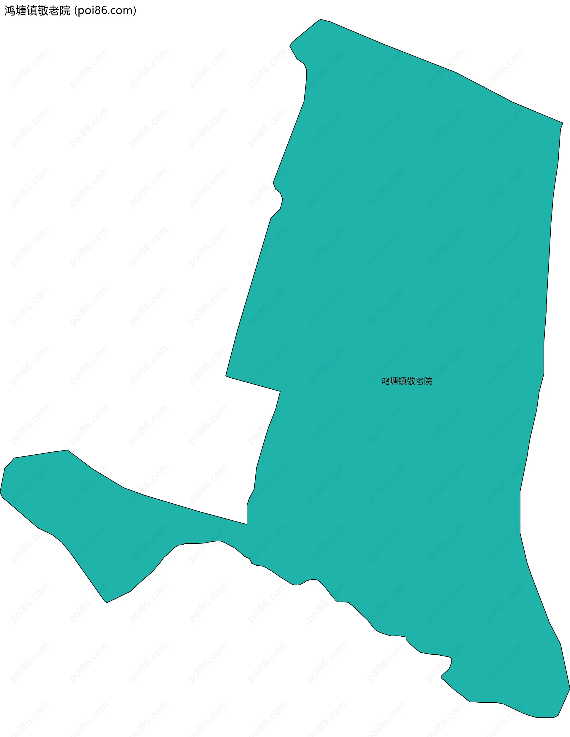 鸿塘镇敬老院边界地图
