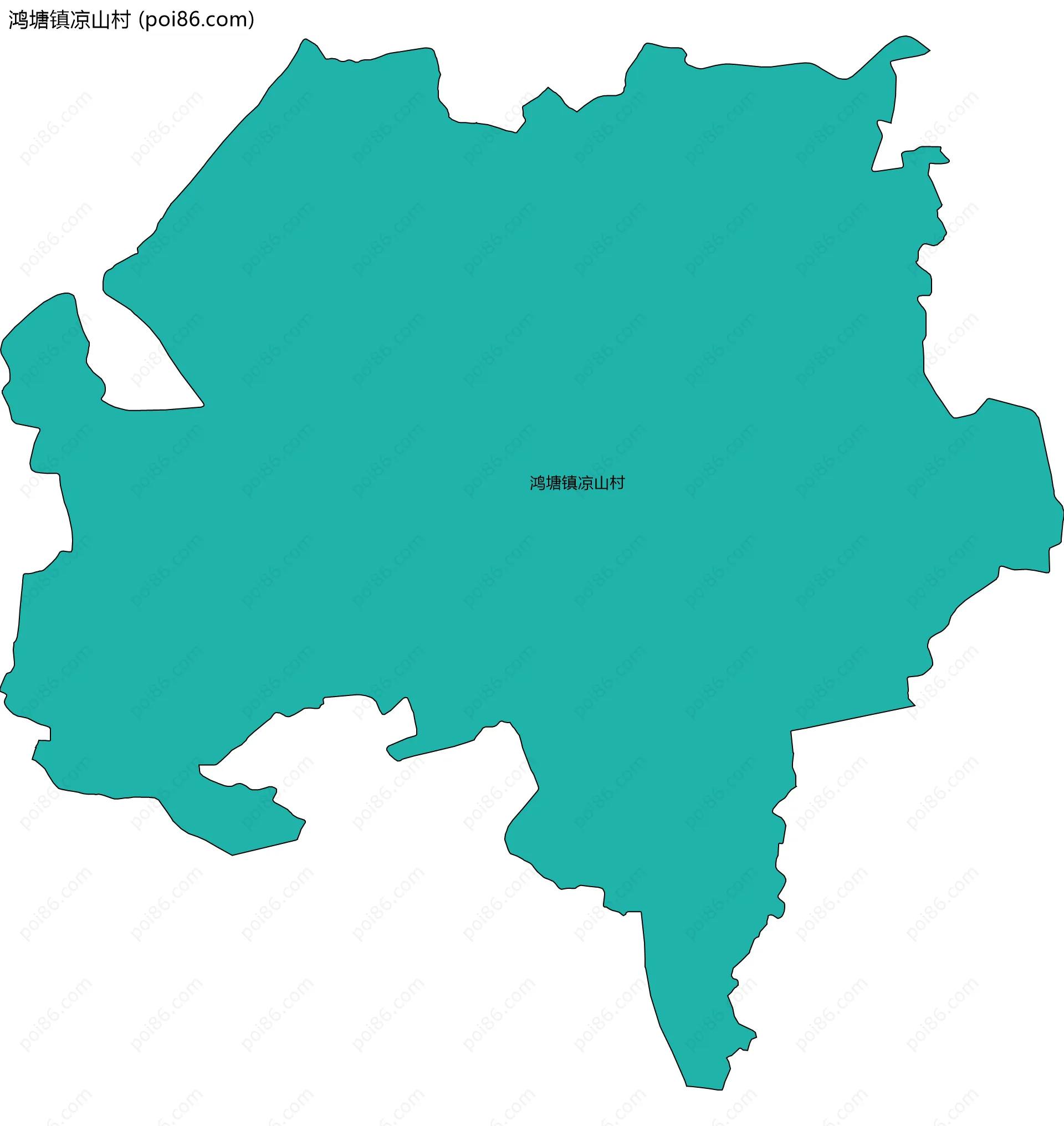 鸿塘镇凉山村边界地图