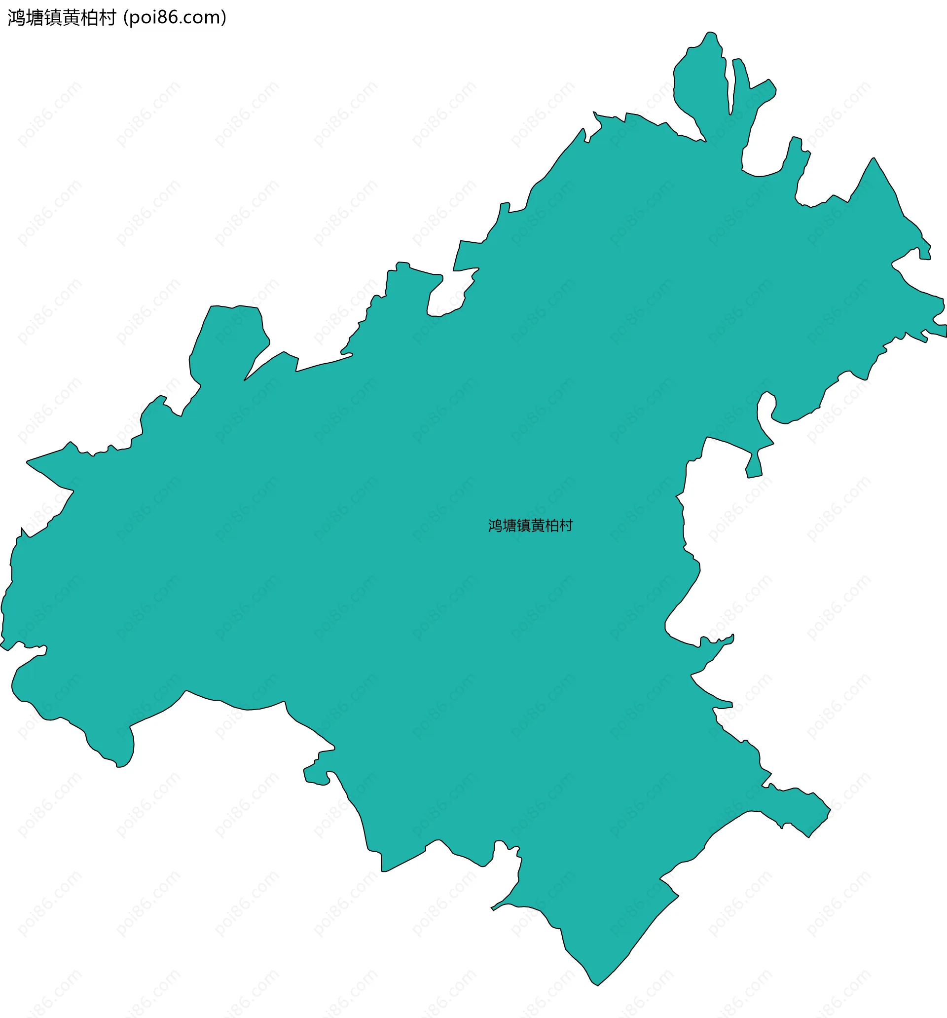 鸿塘镇黄柏村边界地图