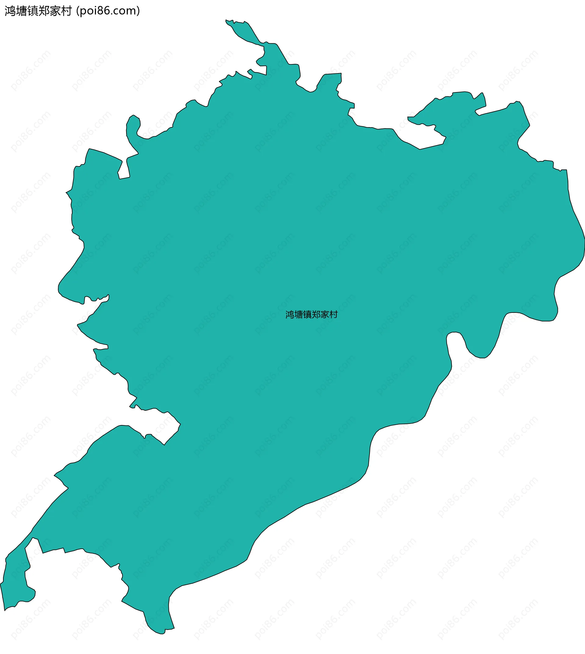 鸿塘镇郑家村边界地图