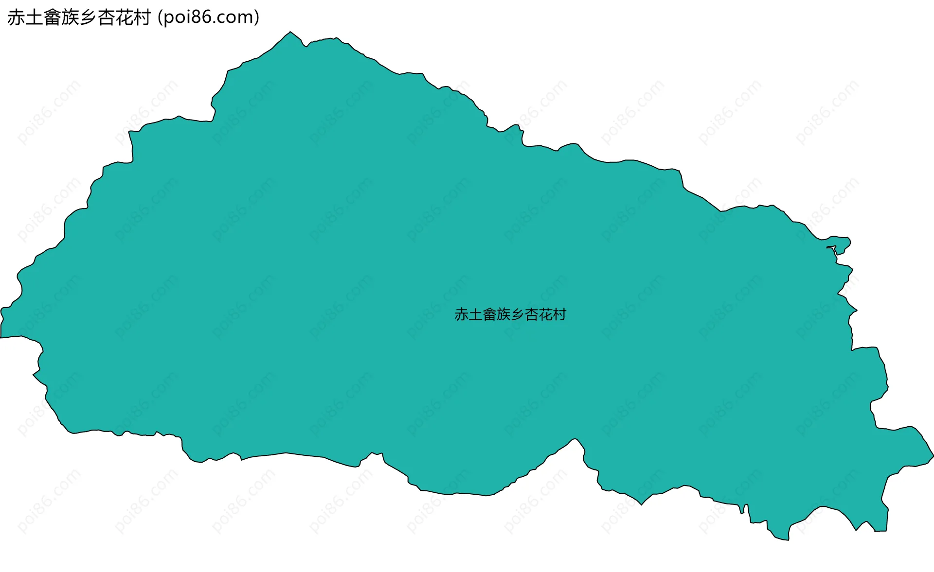 赤土畲族乡杏花村边界地图