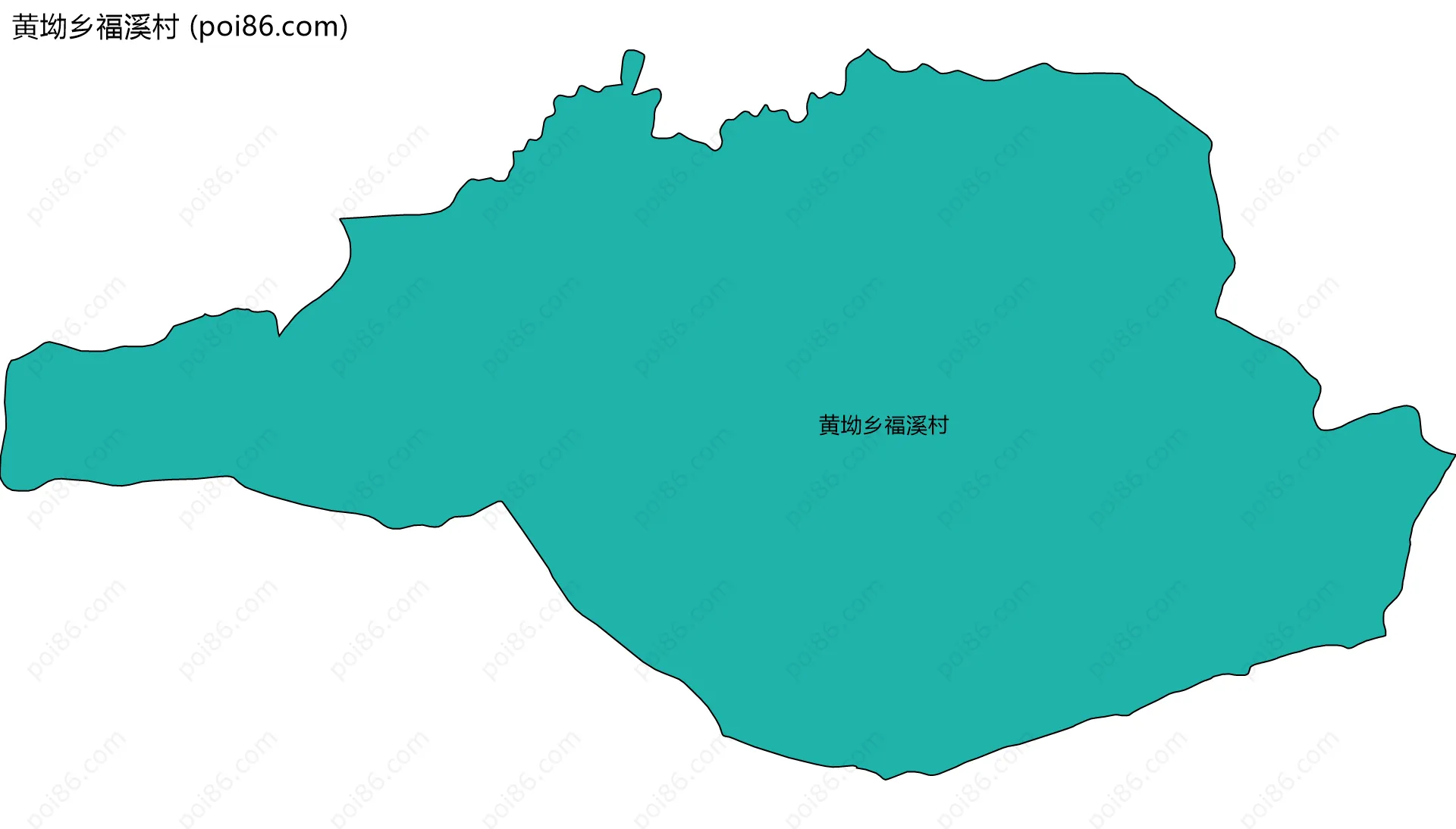 黄坳乡福溪村边界地图