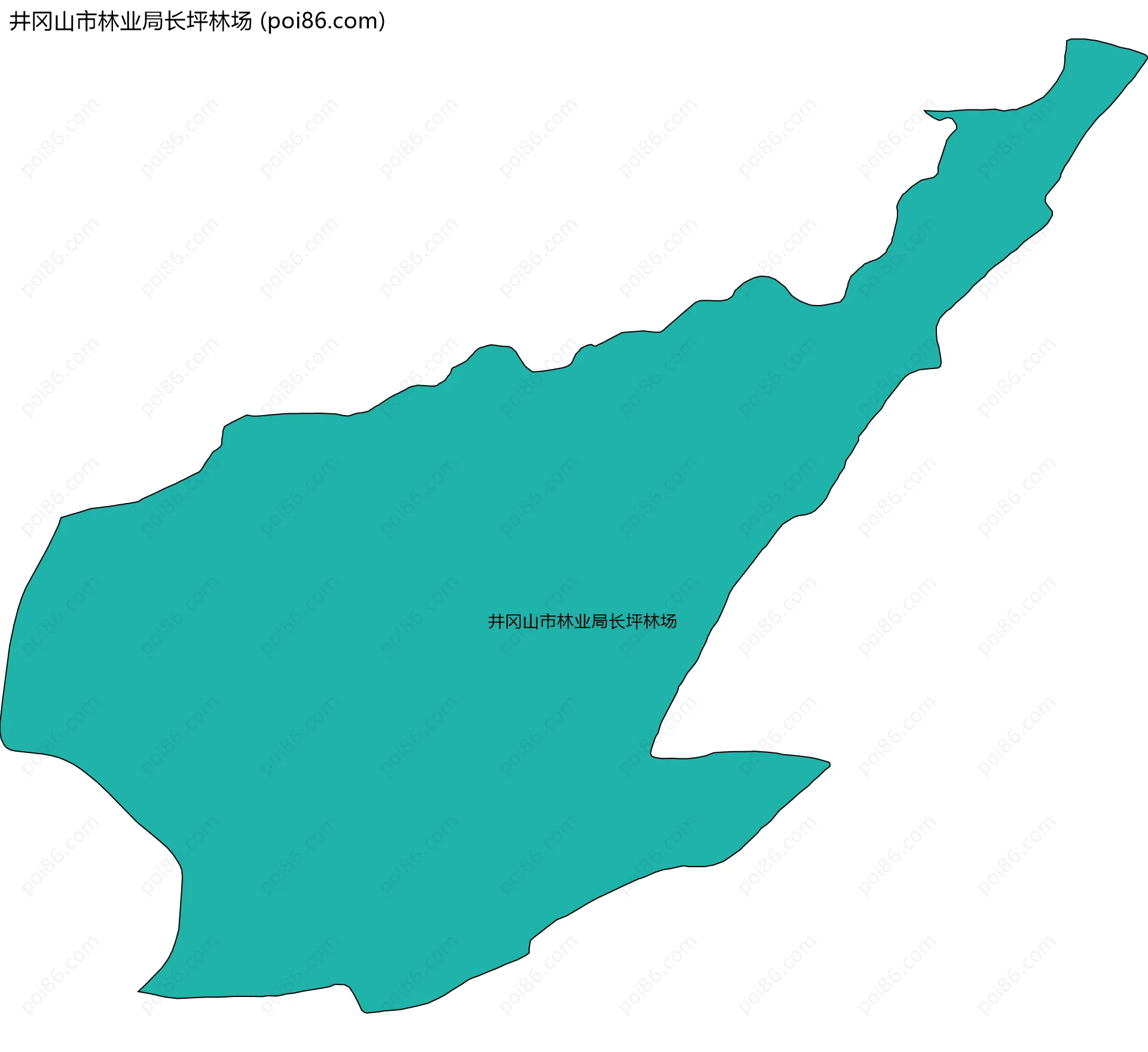 井冈山市林业局长坪林场边界地图(五级行政区划)