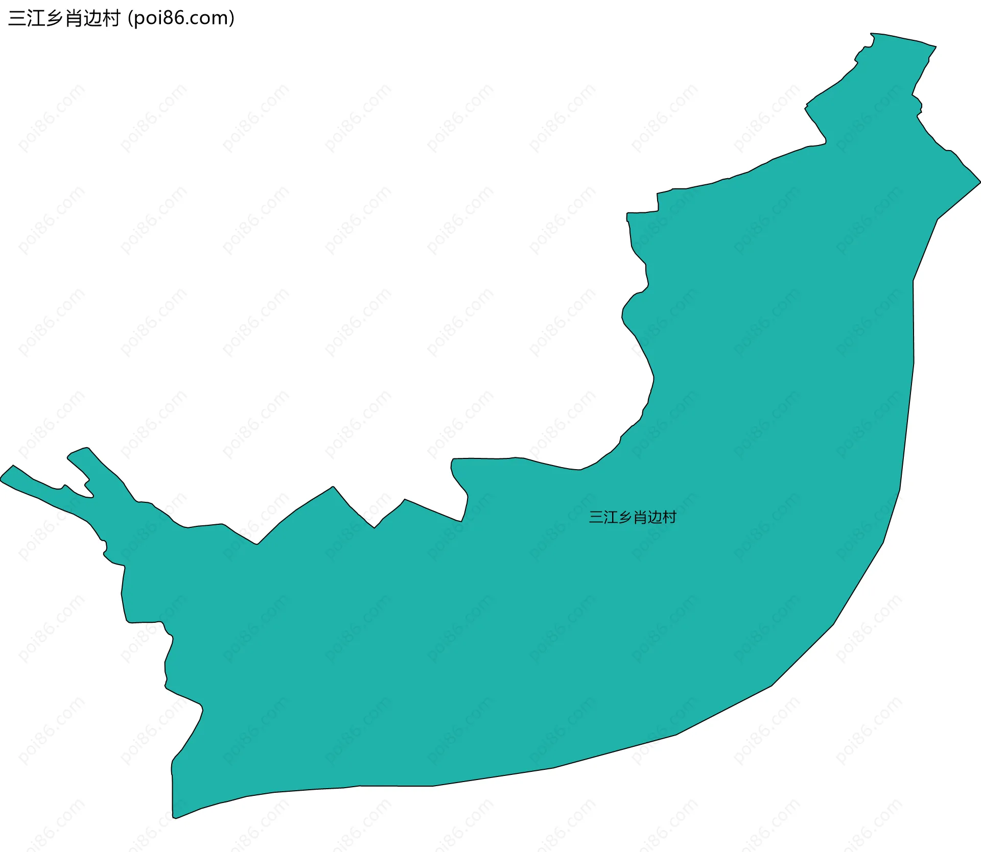 三江乡肖边村边界地图