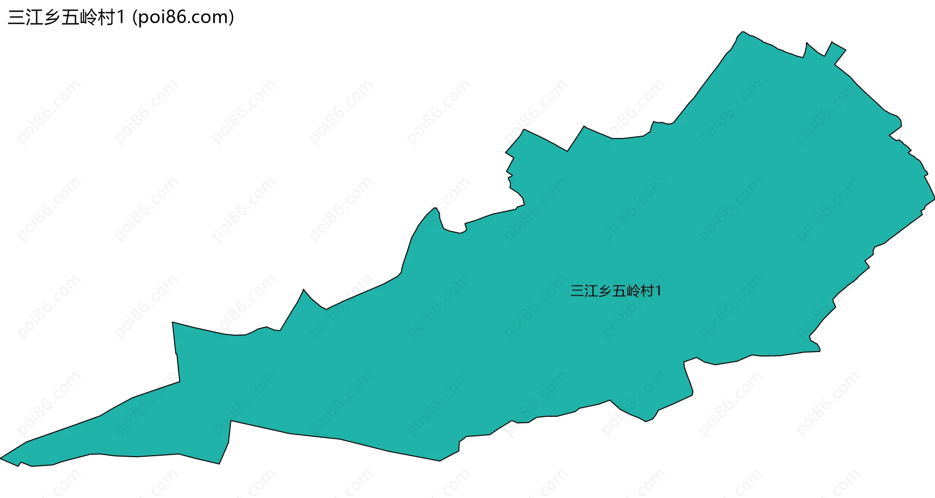 三江乡五岭村1边界地图