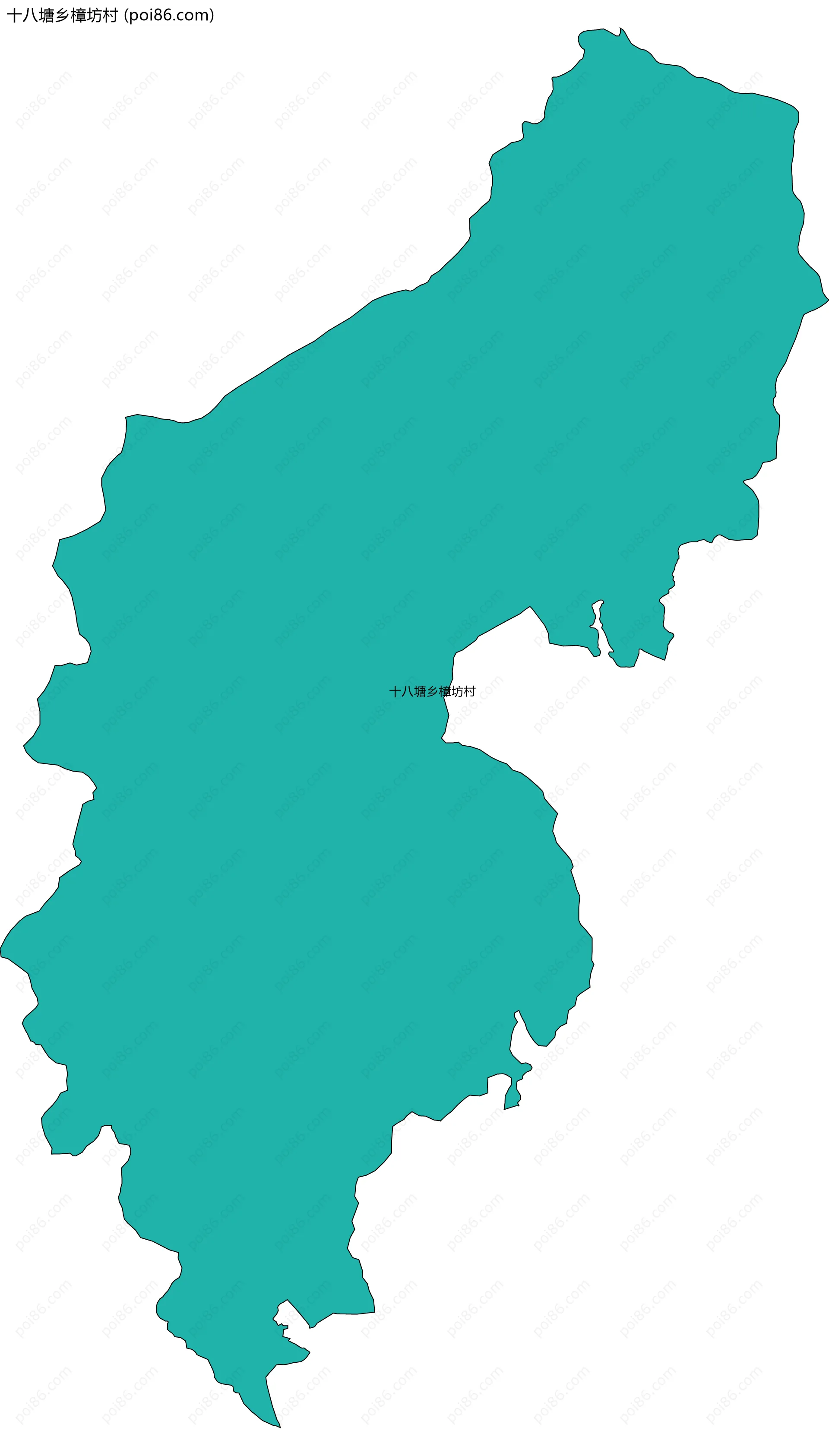 十八塘乡樟坊村边界地图