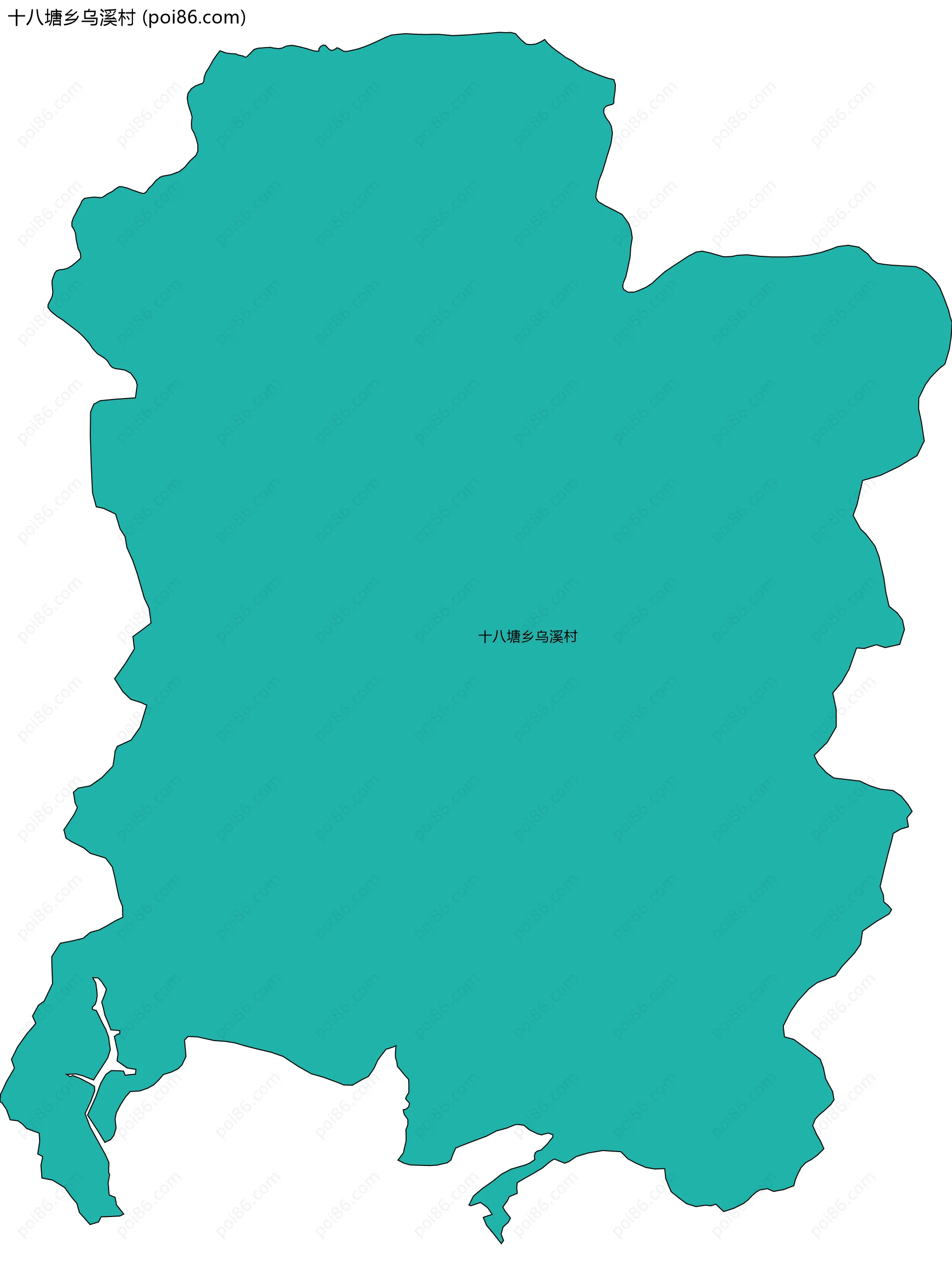 十八塘乡乌溪村边界地图