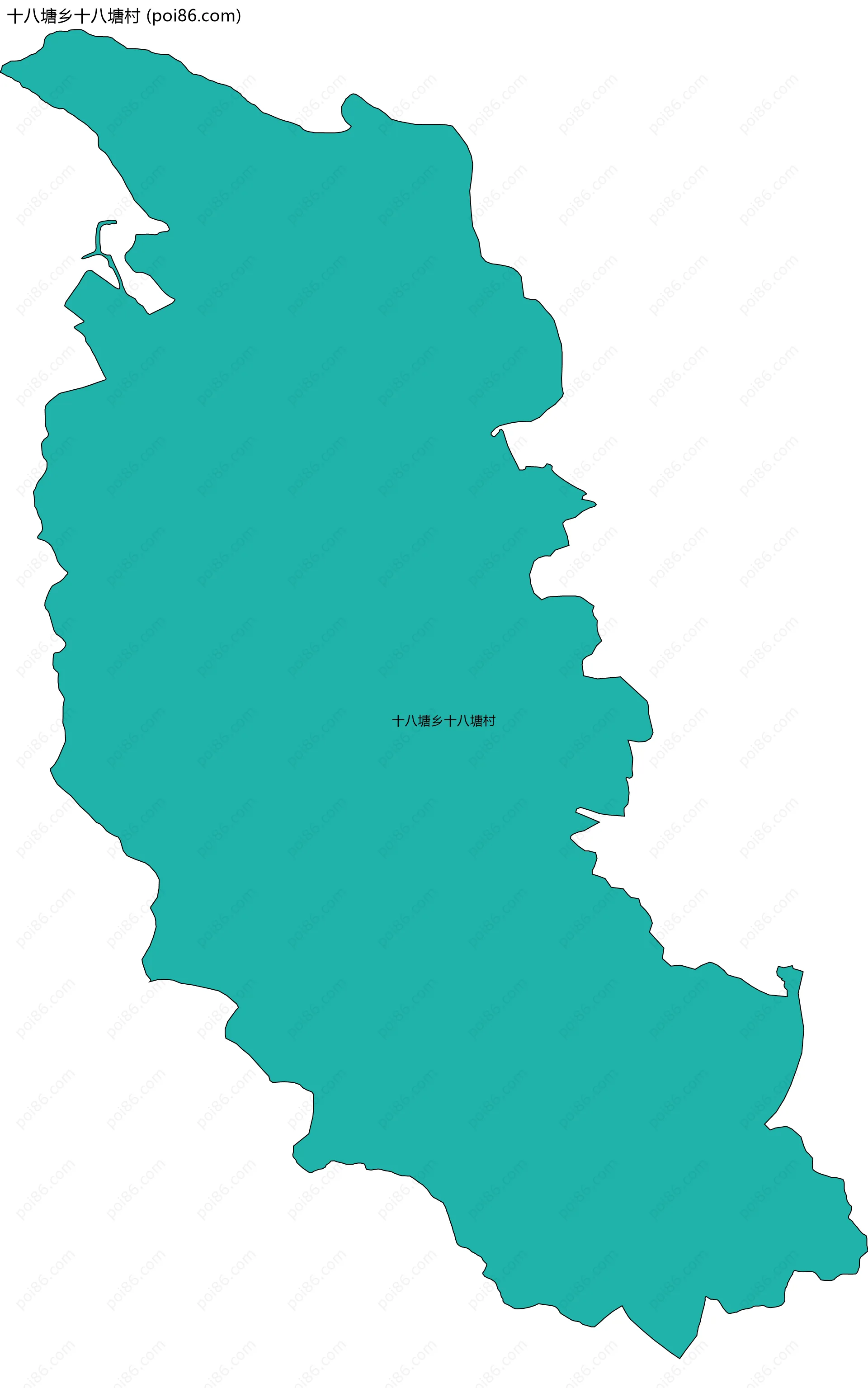 十八塘乡十八塘村边界地图