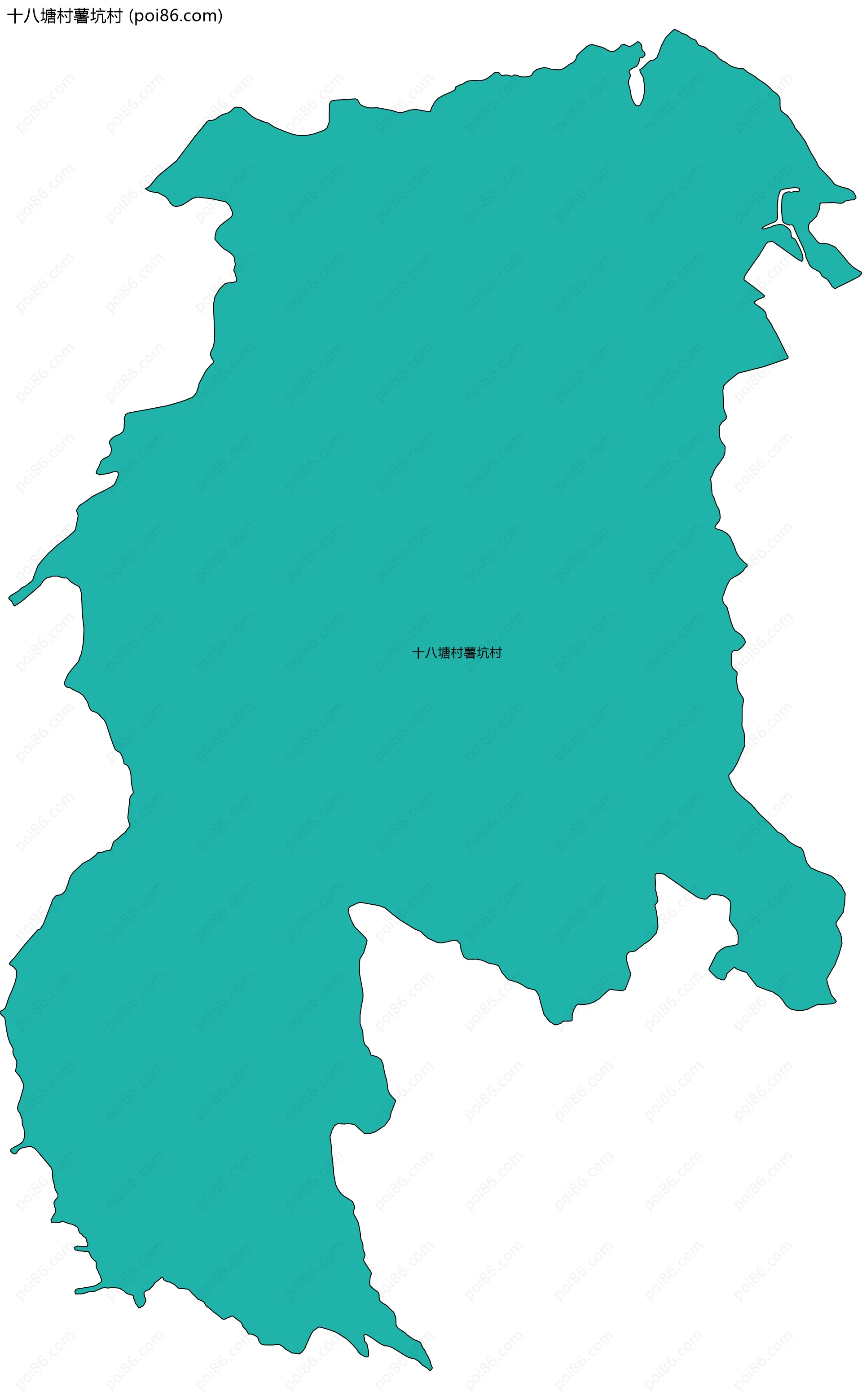 十八塘村薯坑村边界地图