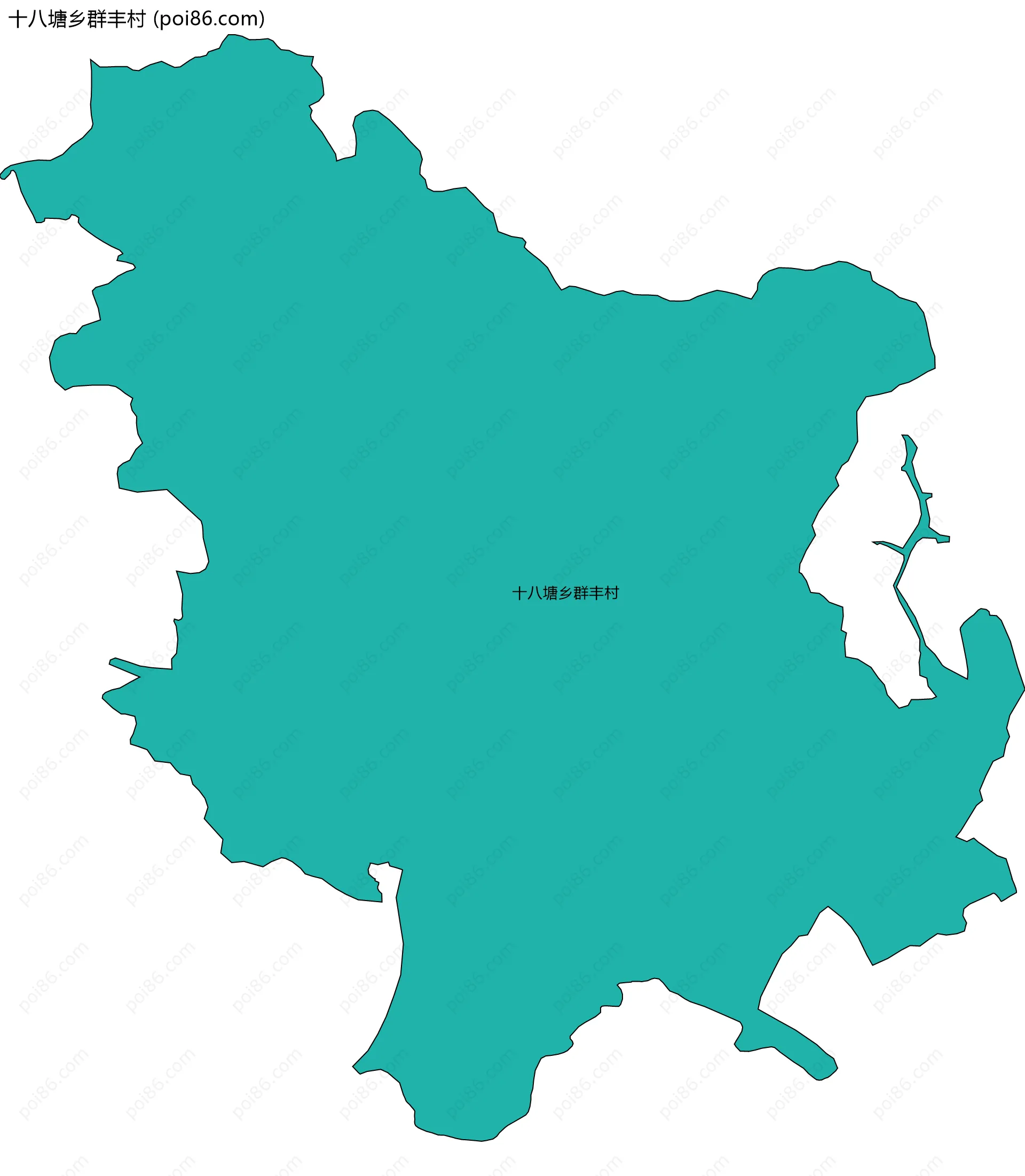 十八塘乡群丰村边界地图