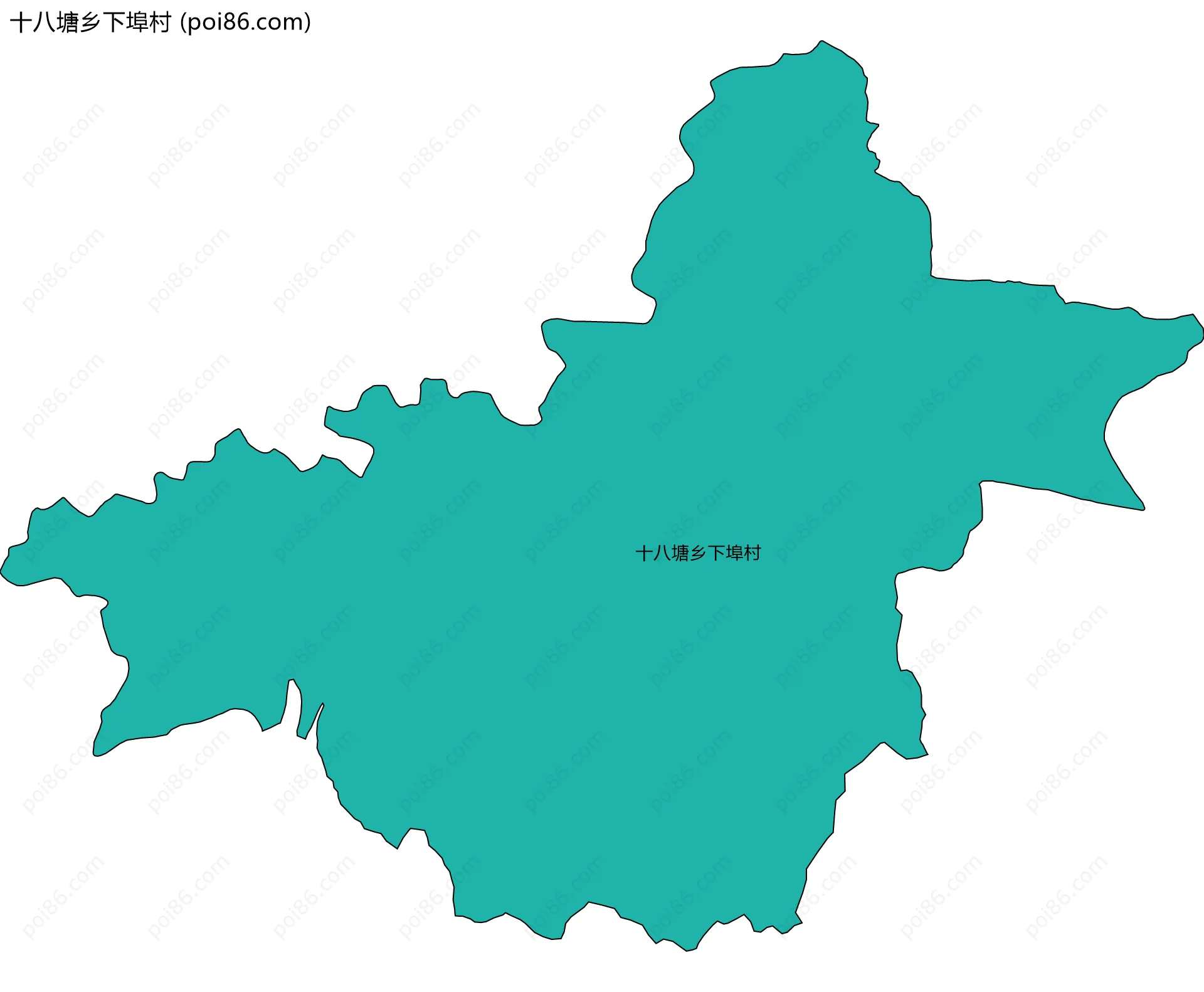 十八塘乡下埠村边界地图