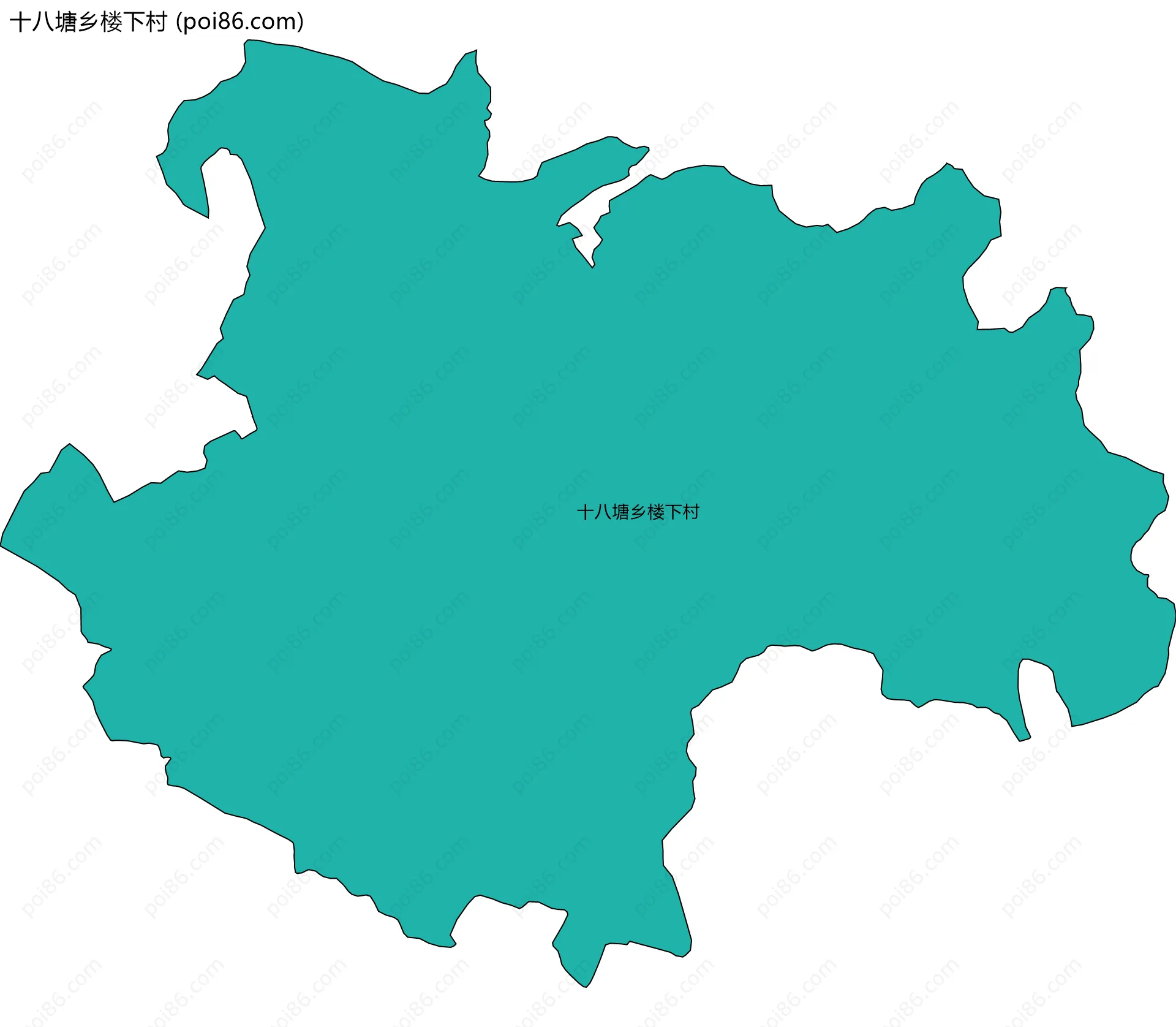 十八塘乡楼下村边界地图