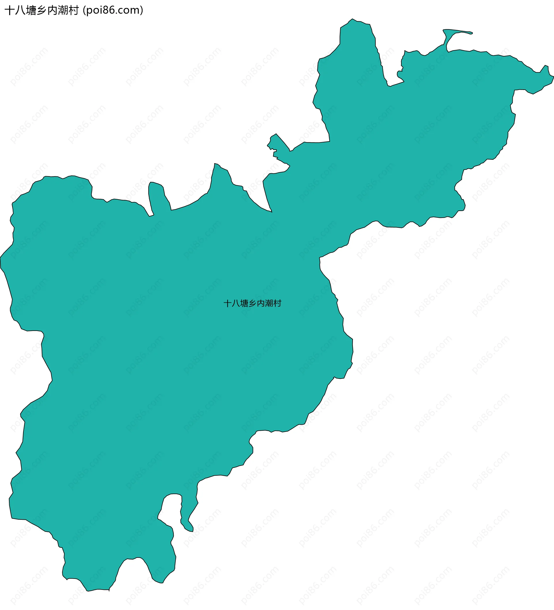 十八塘乡内潮村边界地图