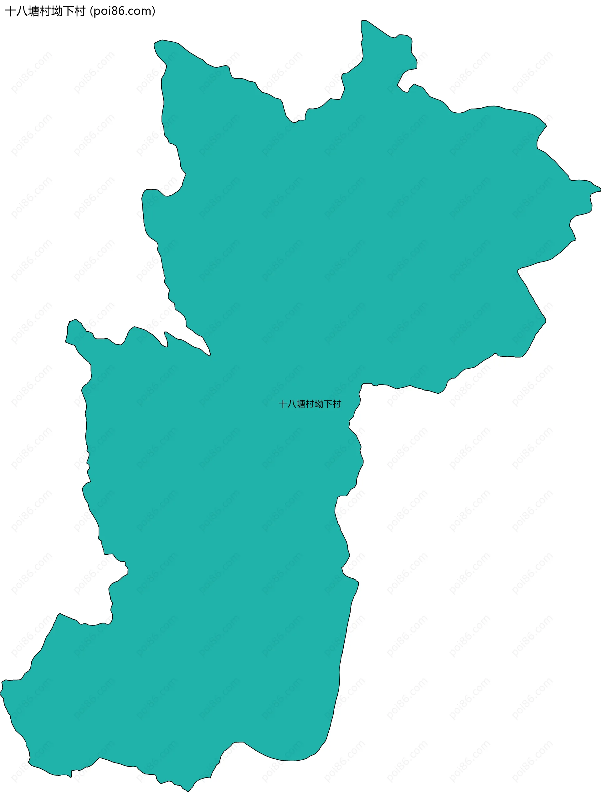 十八塘村坳下村边界地图