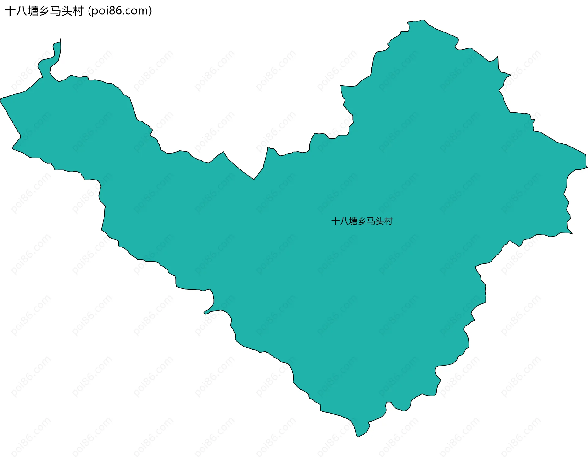 十八塘乡马头村边界地图