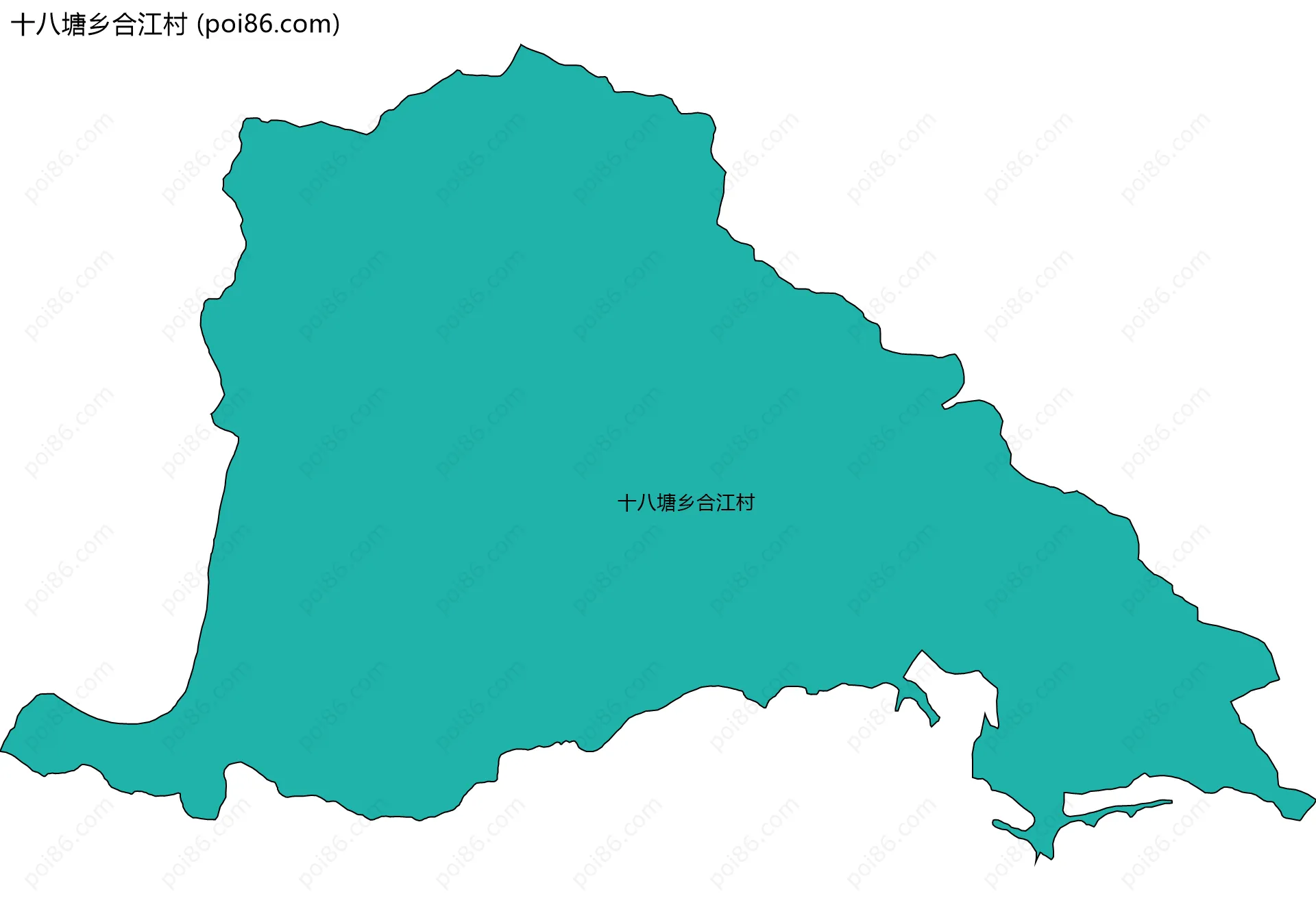 十八塘乡合江村边界地图