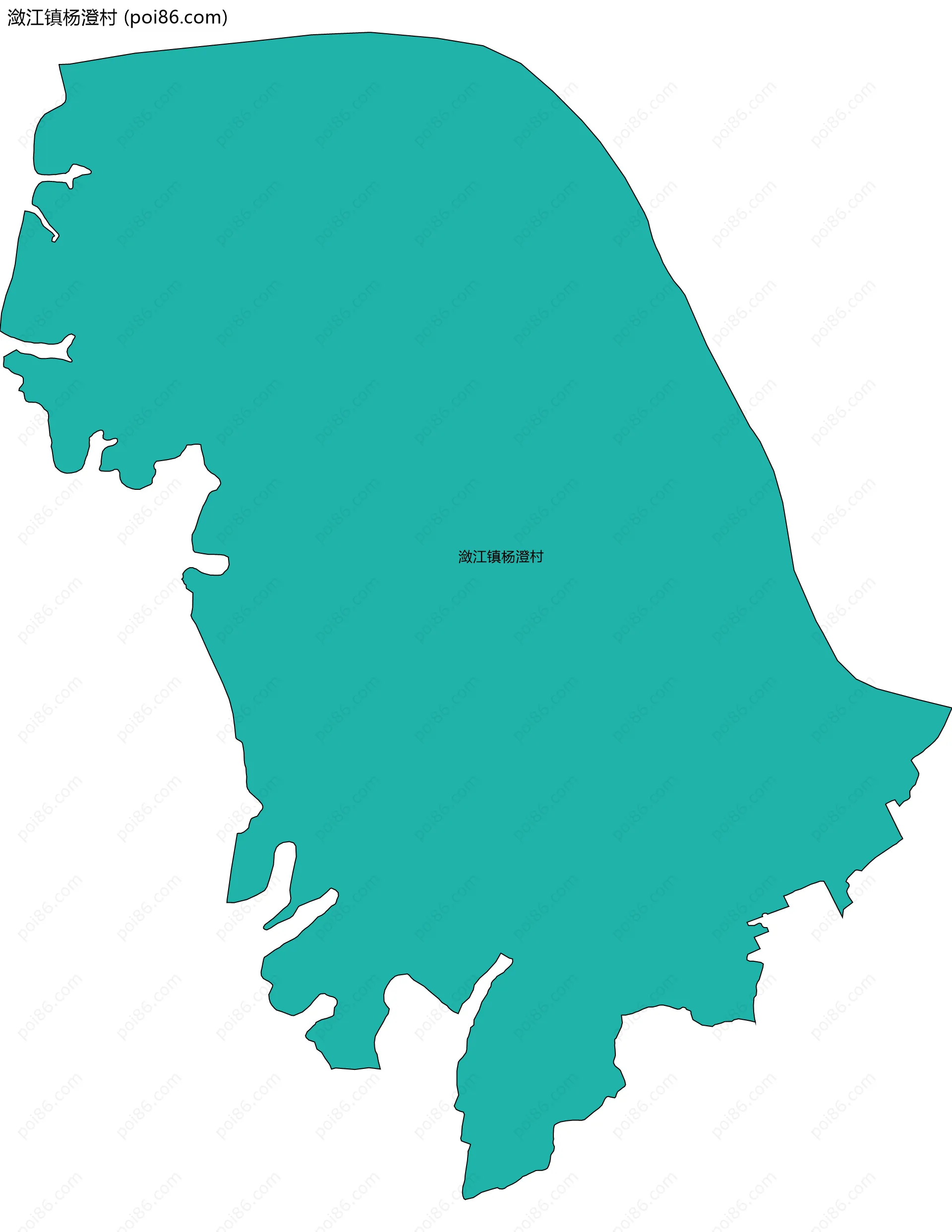 潋江镇杨澄村边界地图