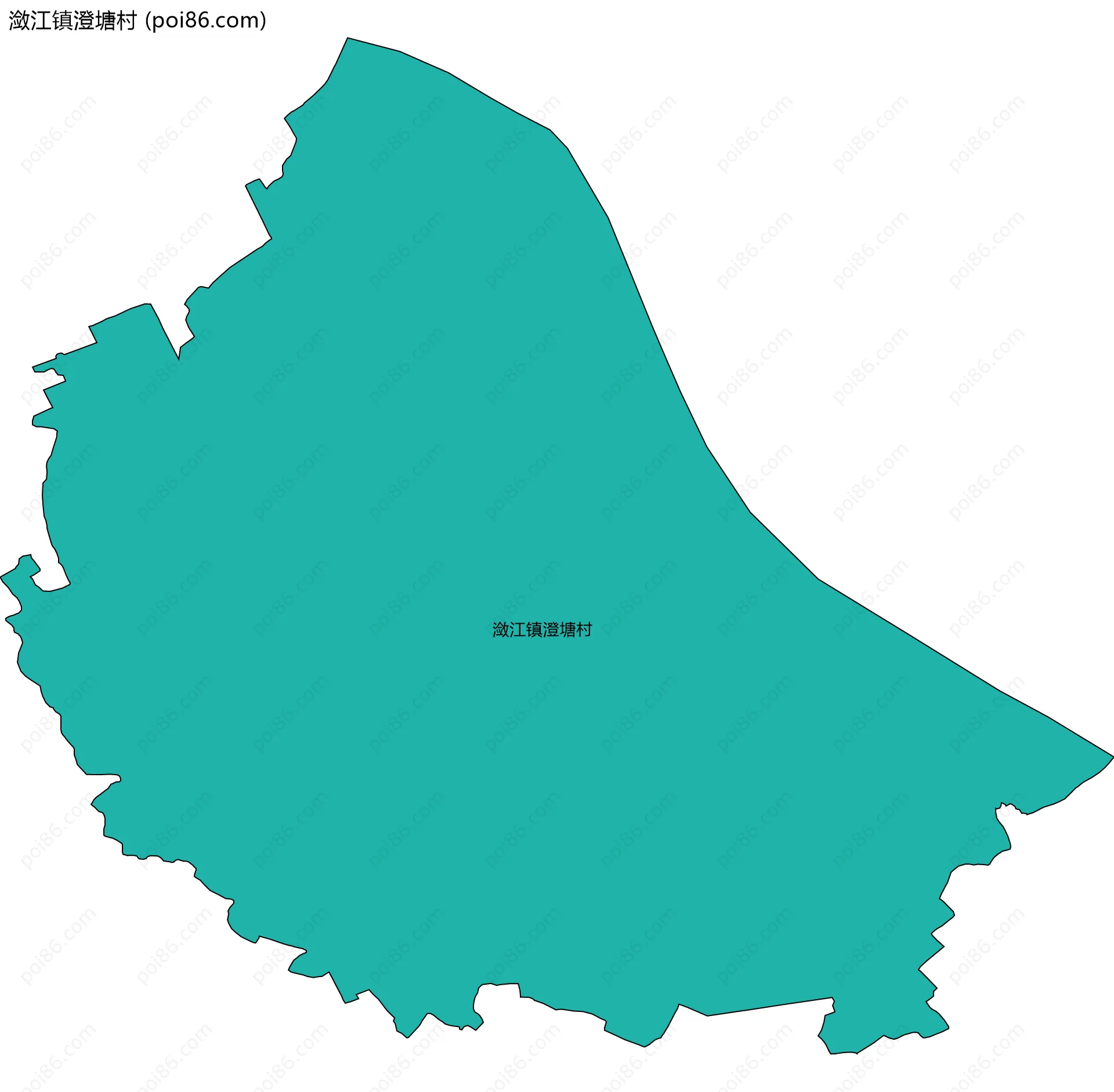 潋江镇澄塘村边界地图