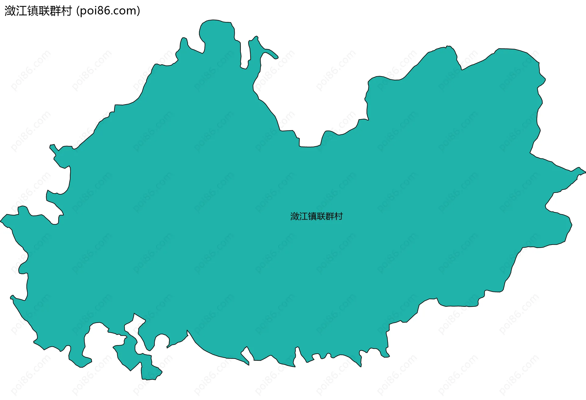 潋江镇联群村边界地图