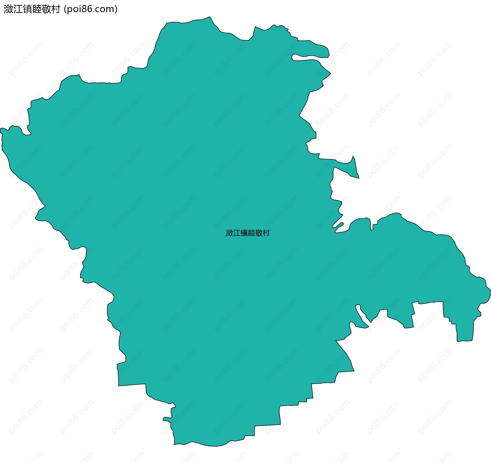 潋江镇睦敬村边界地图