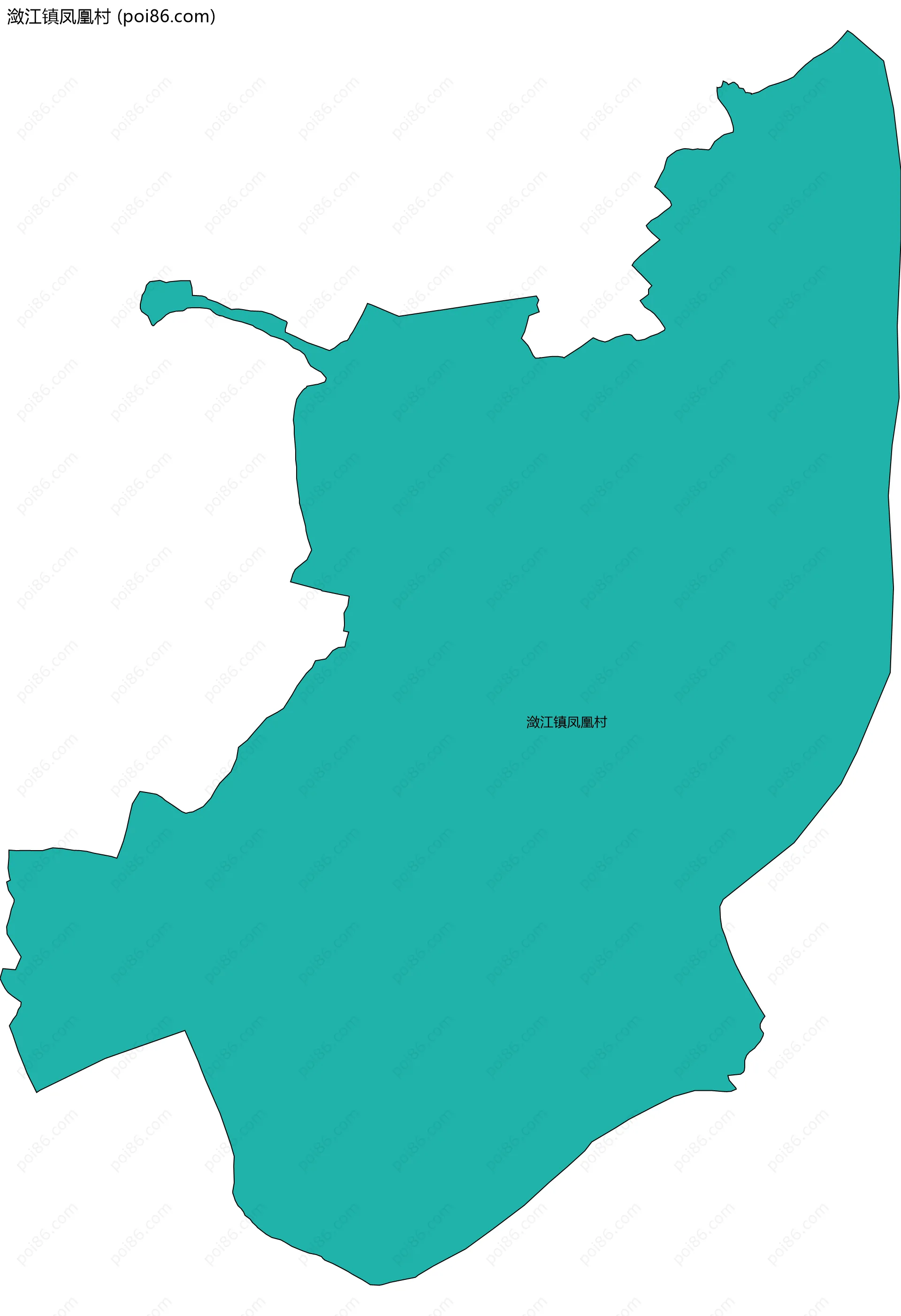 潋江镇凤凰村边界地图