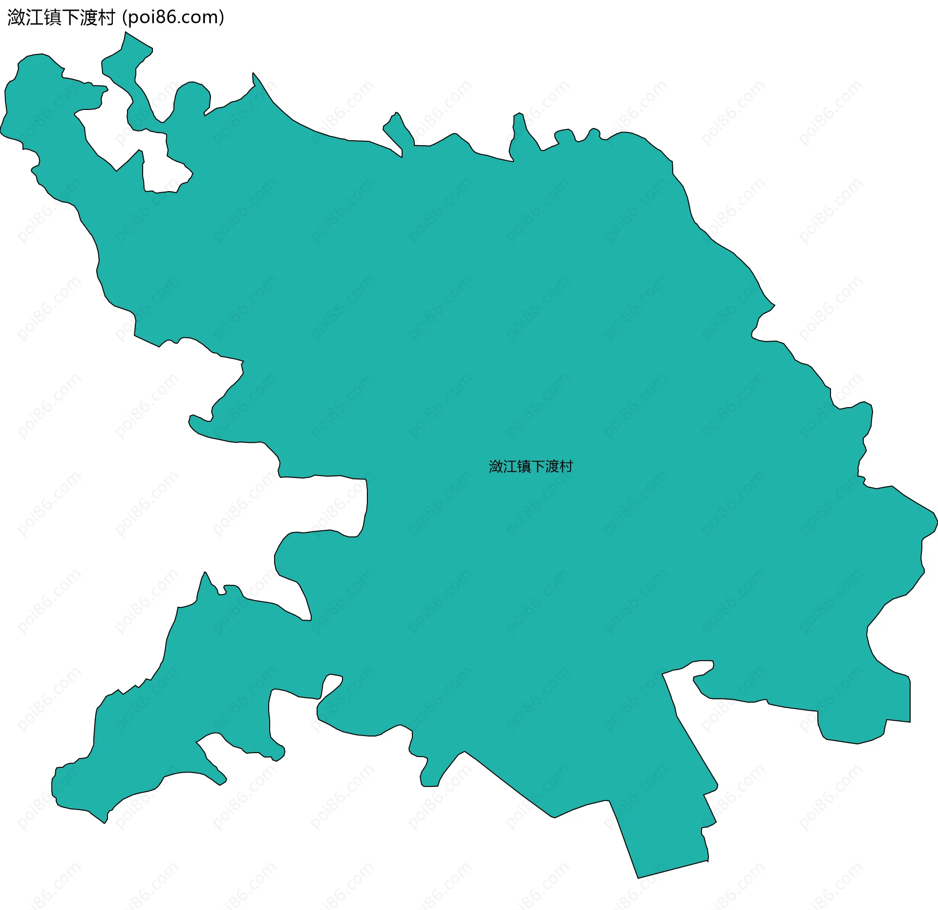 潋江镇下渡村边界地图