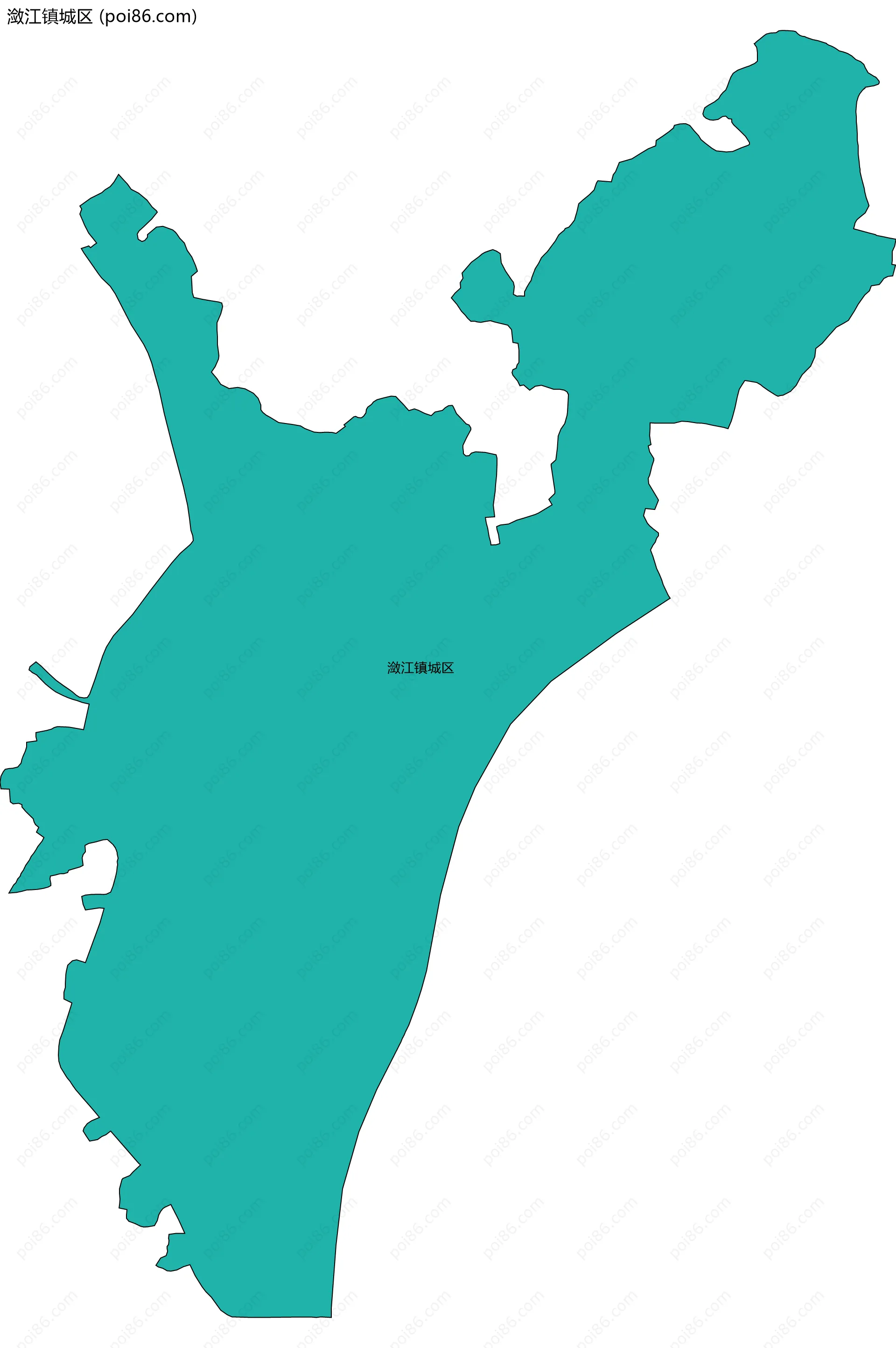 潋江镇城区边界地图