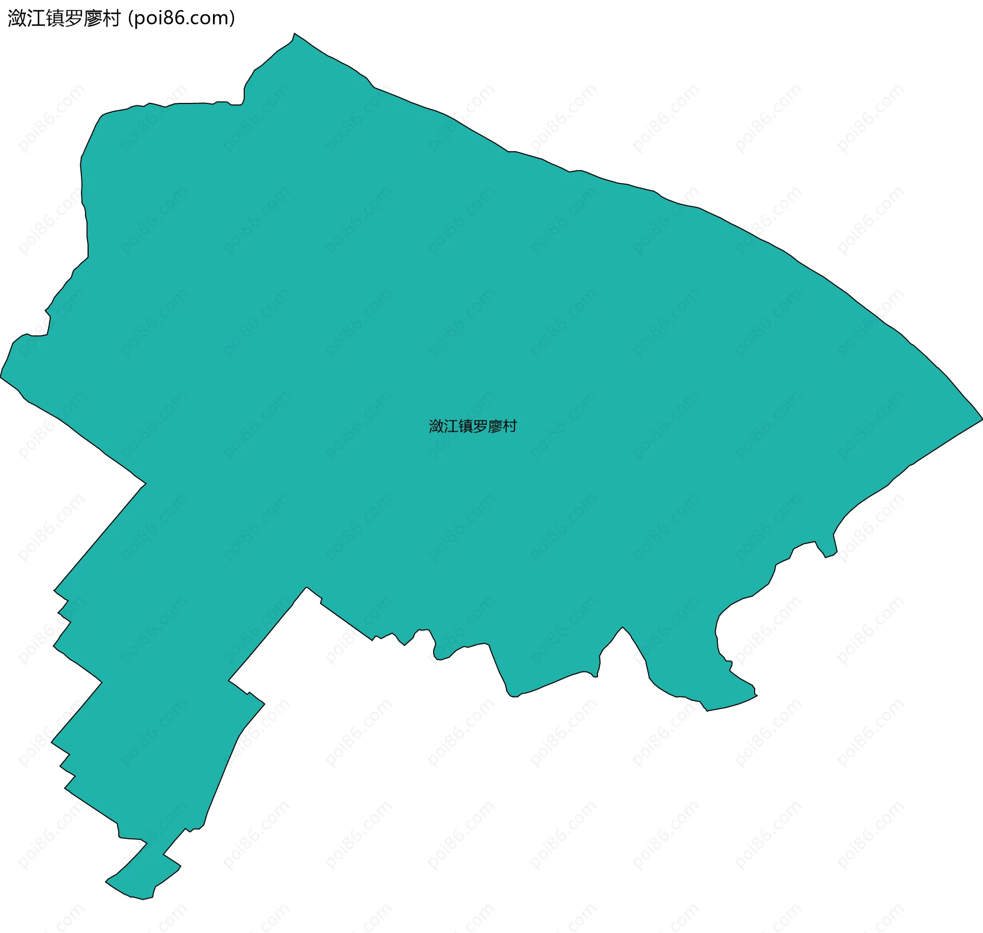 潋江镇罗廖村边界地图
