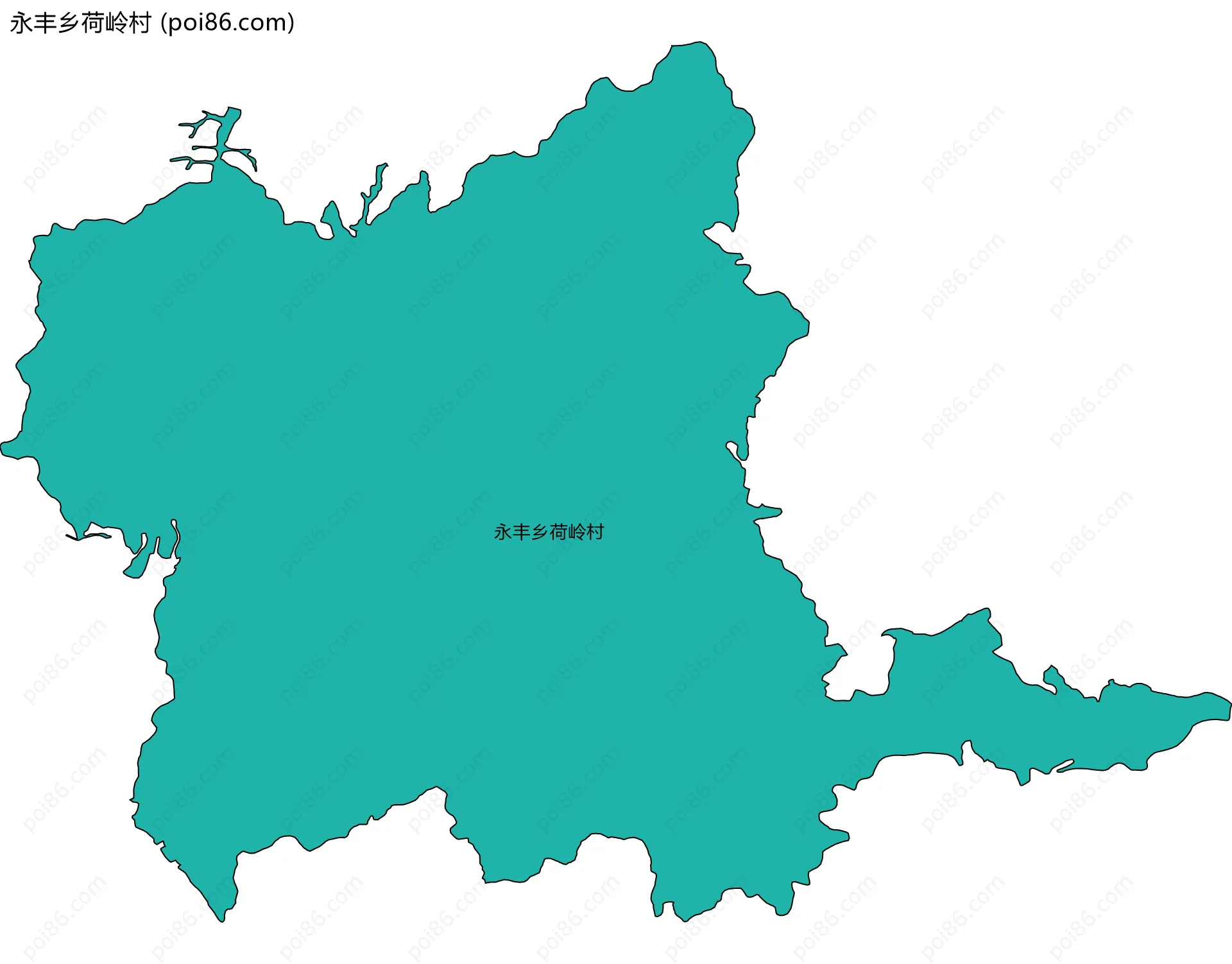 永丰乡荷岭村边界地图