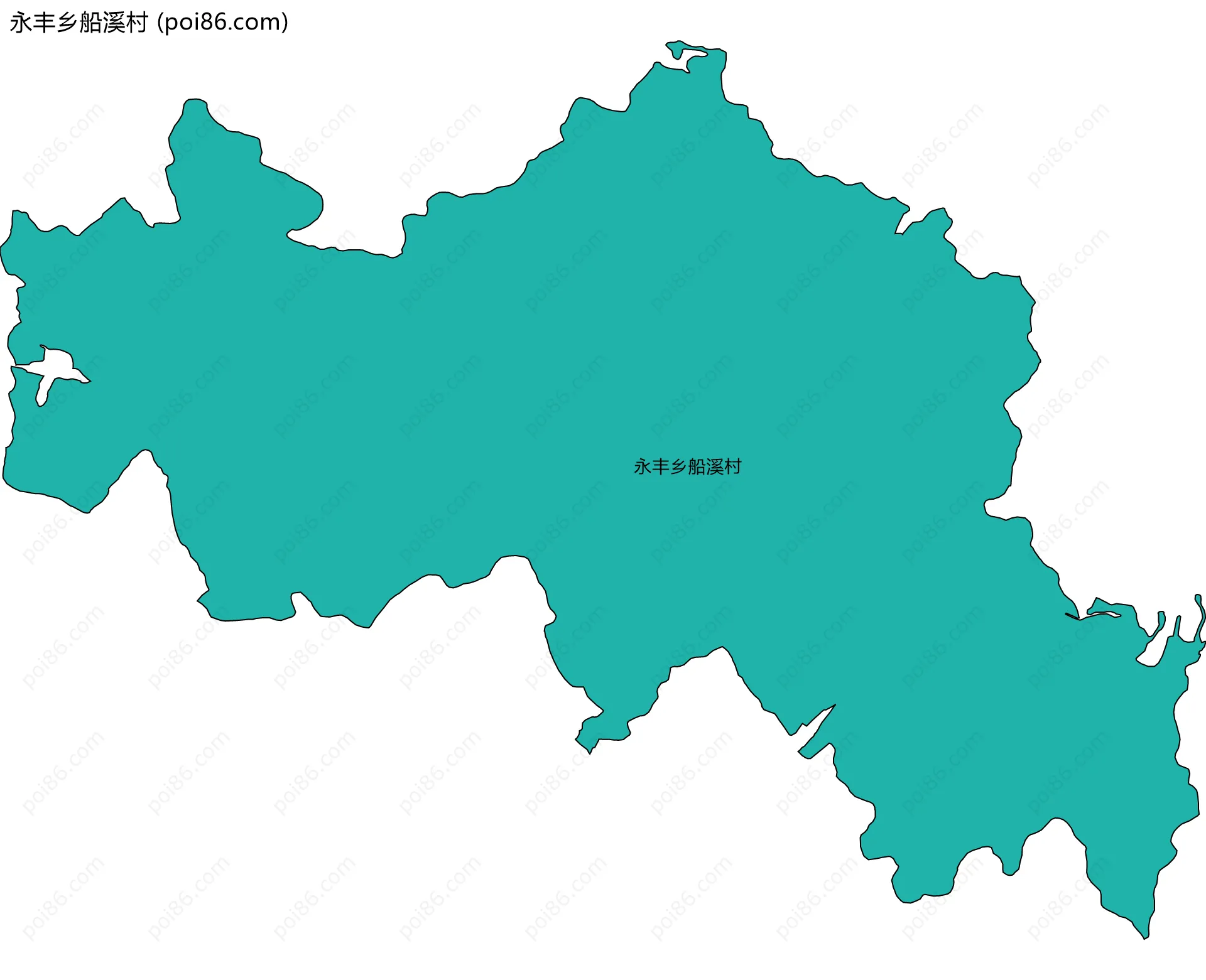 永丰乡船溪村边界地图