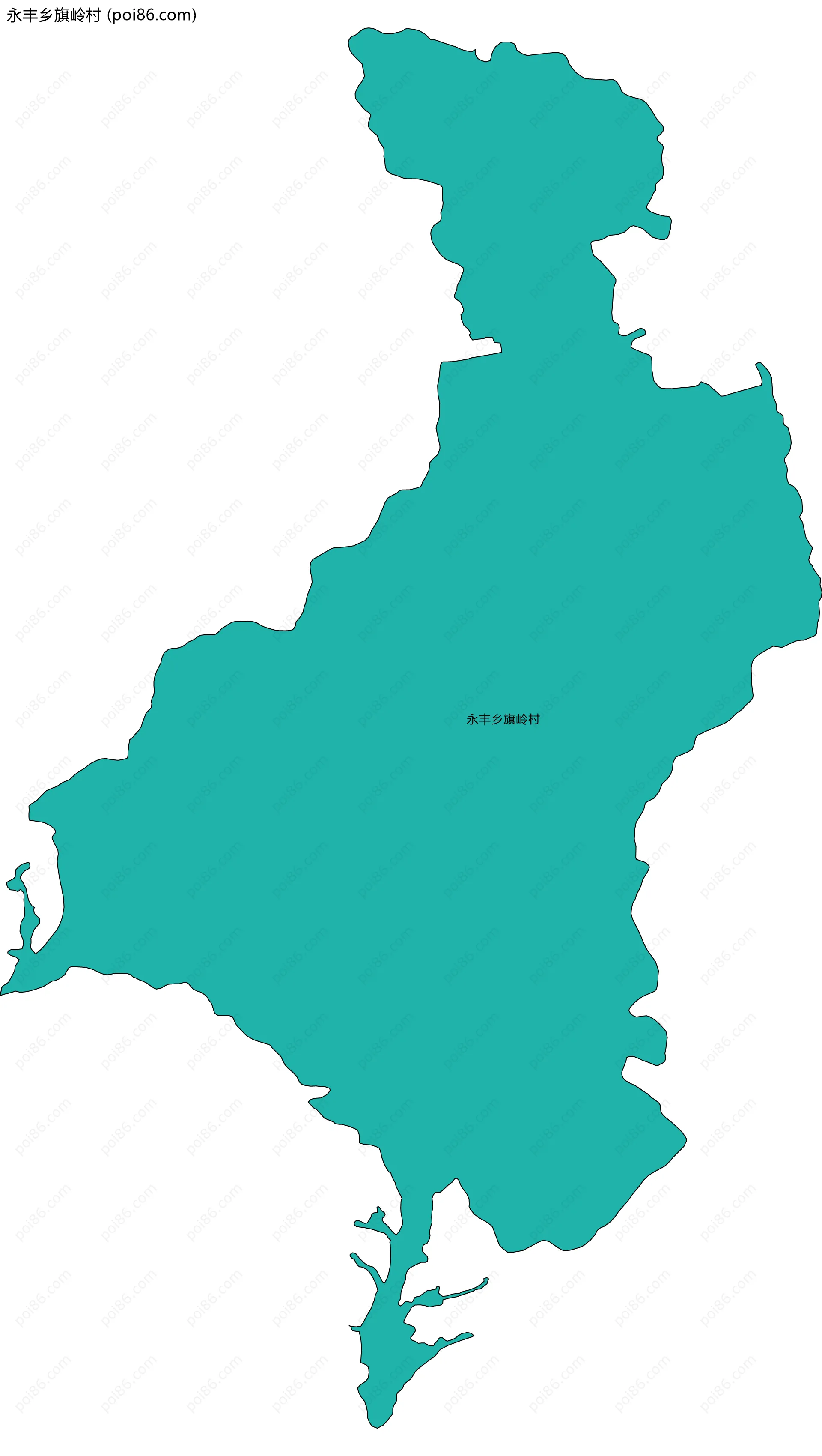 永丰乡旗岭村边界地图