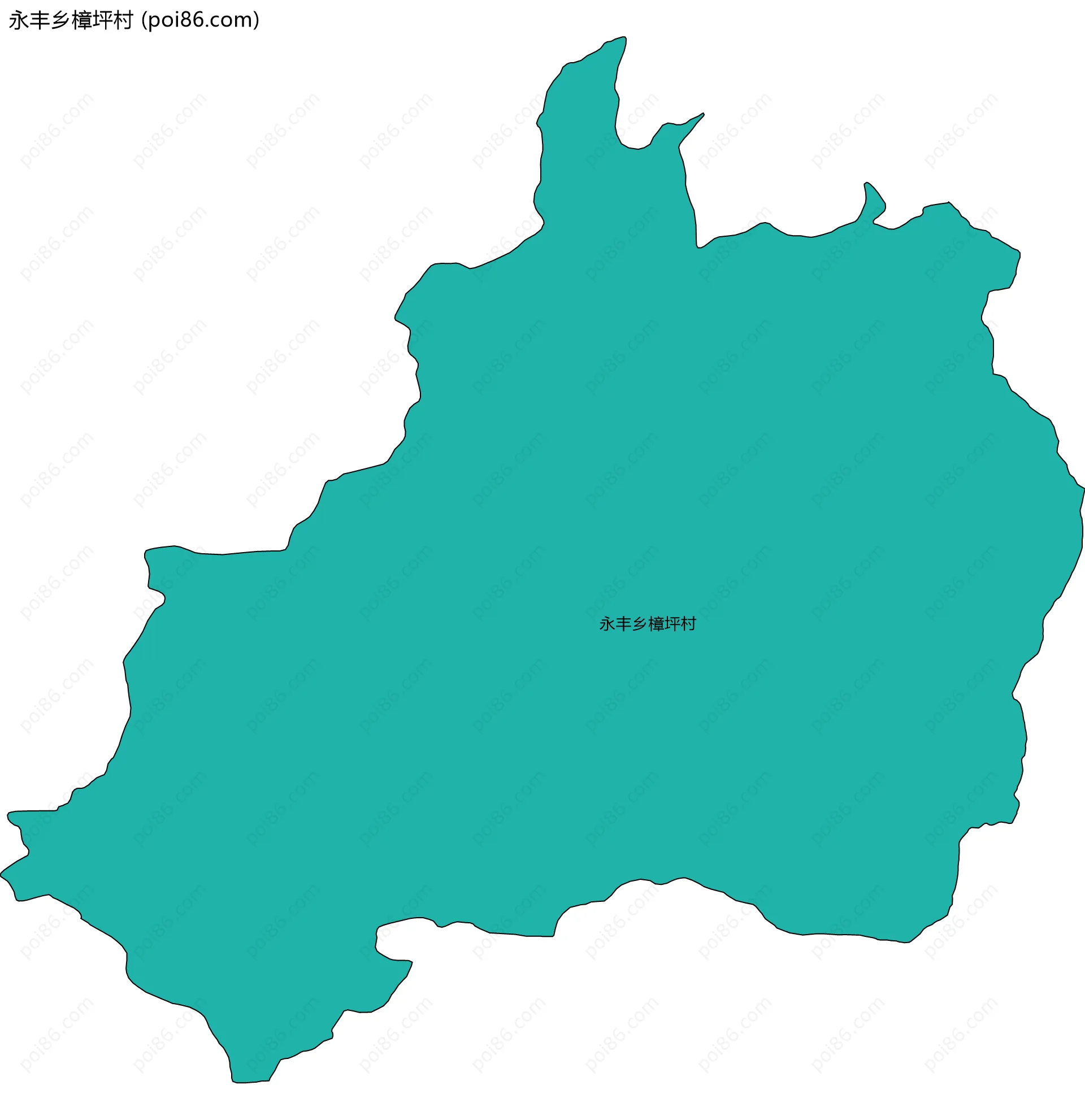 永丰乡樟坪村边界地图