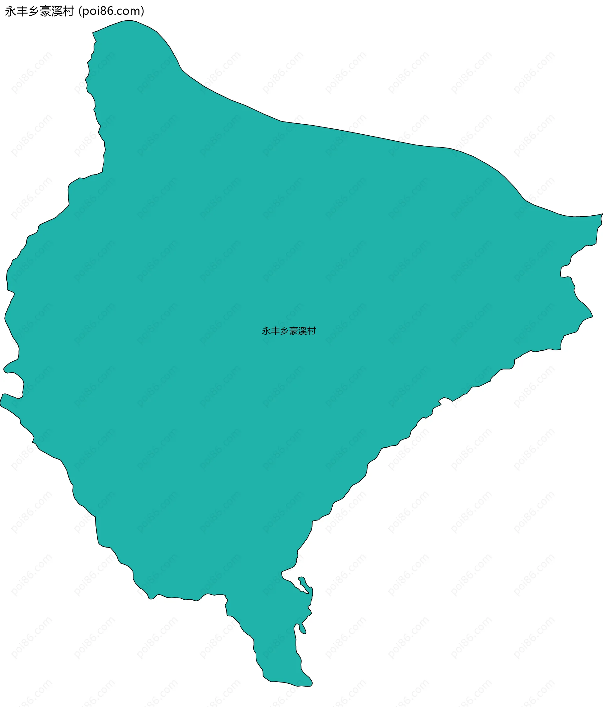 永丰乡豪溪村边界地图