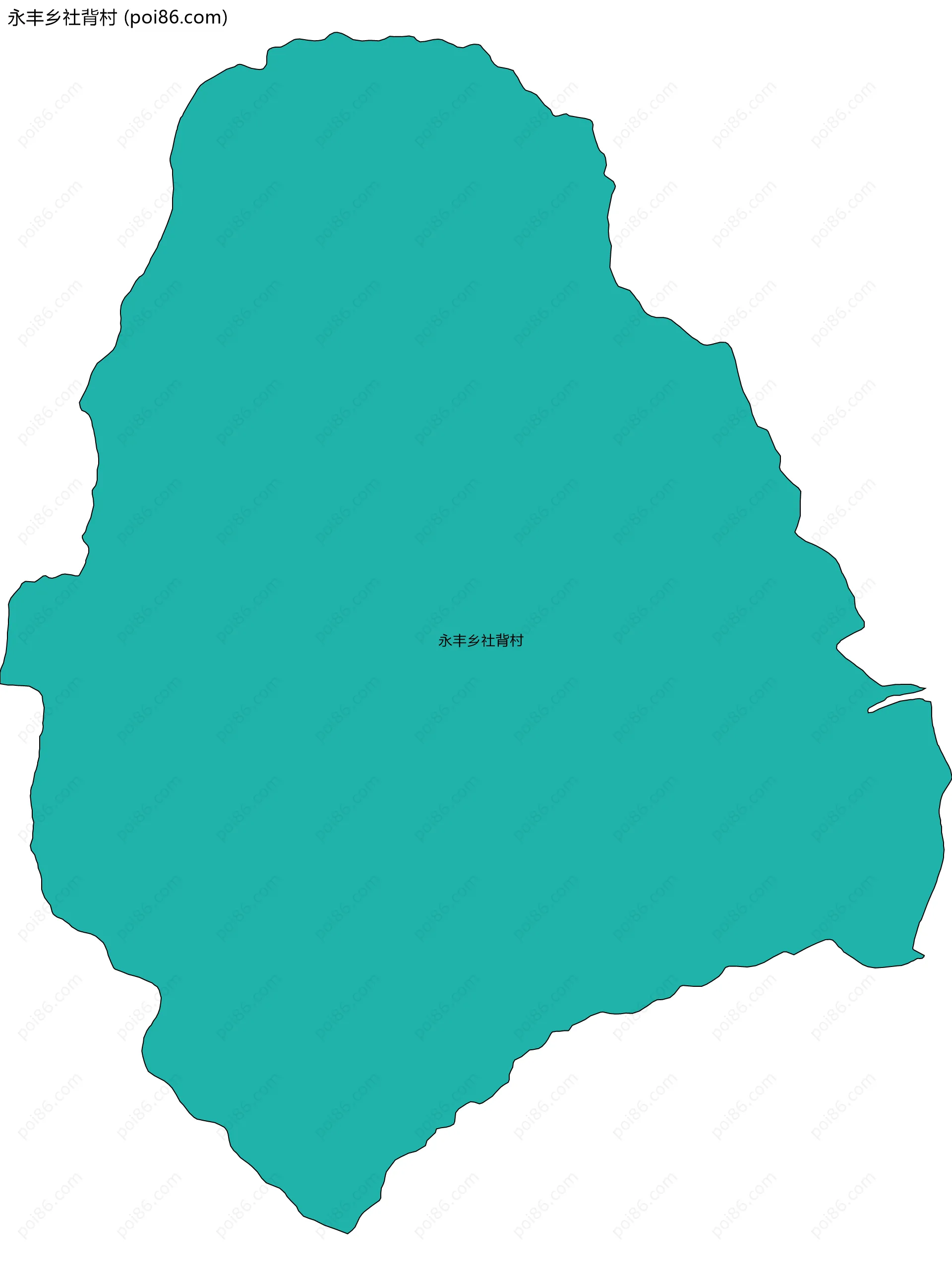 永丰乡社背村边界地图