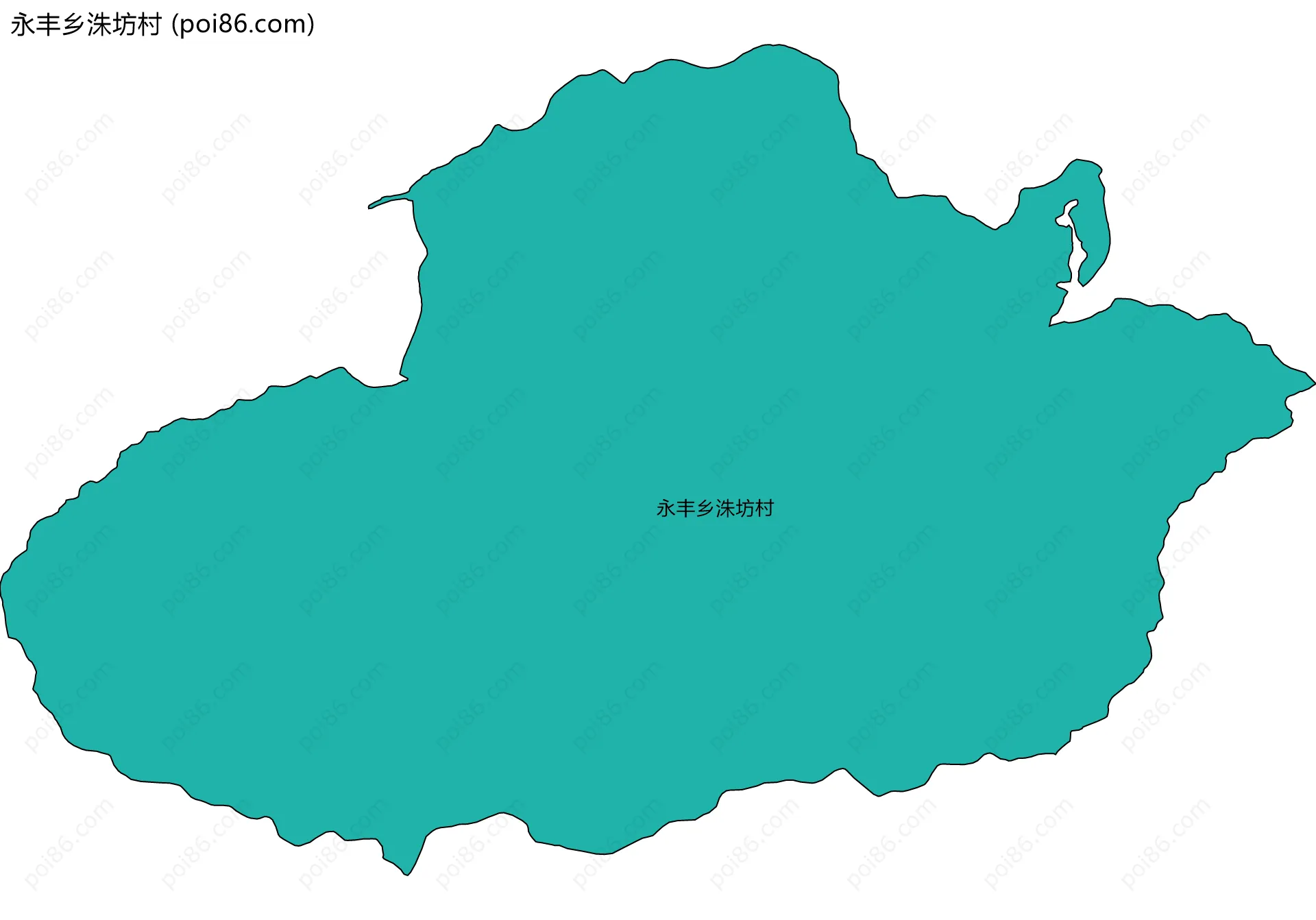 永丰乡洙坊村边界地图