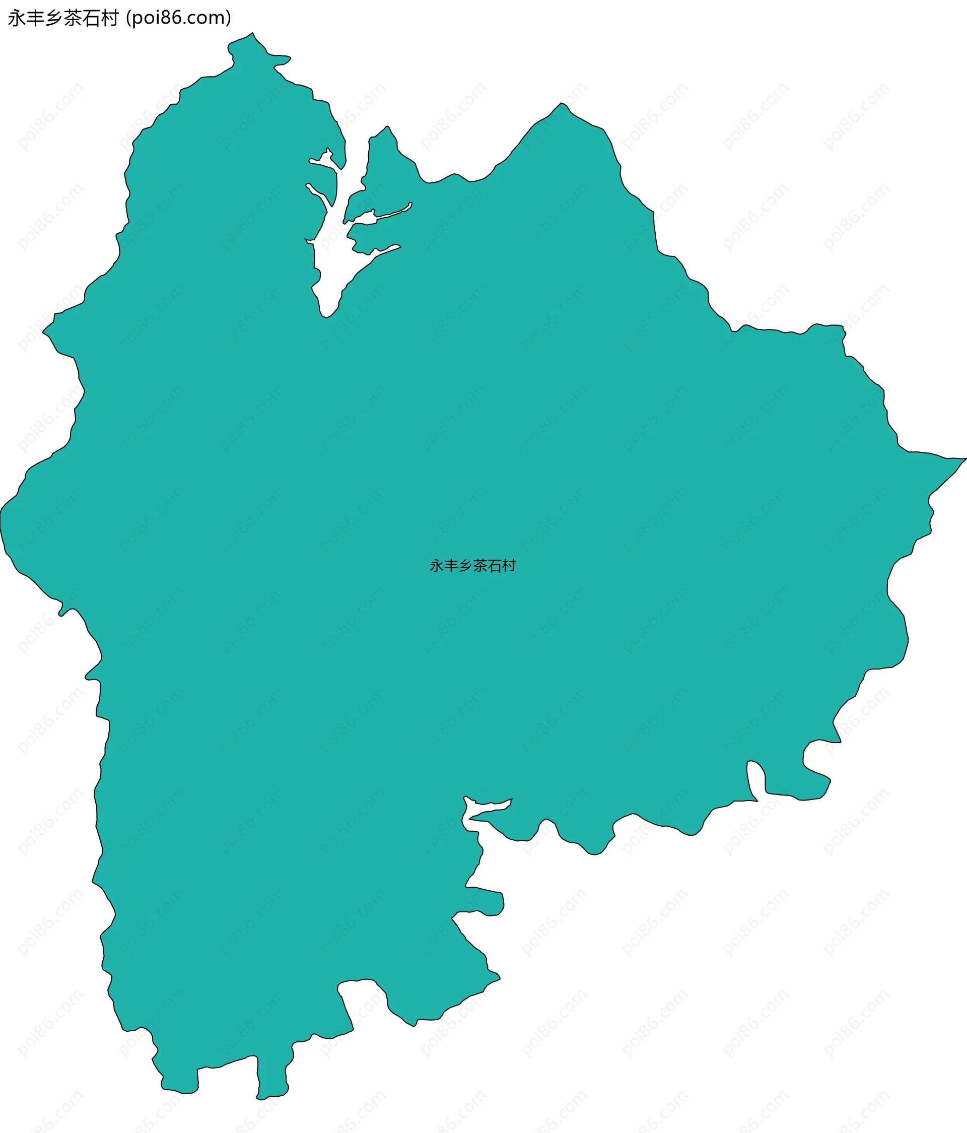 永丰乡茶石村边界地图