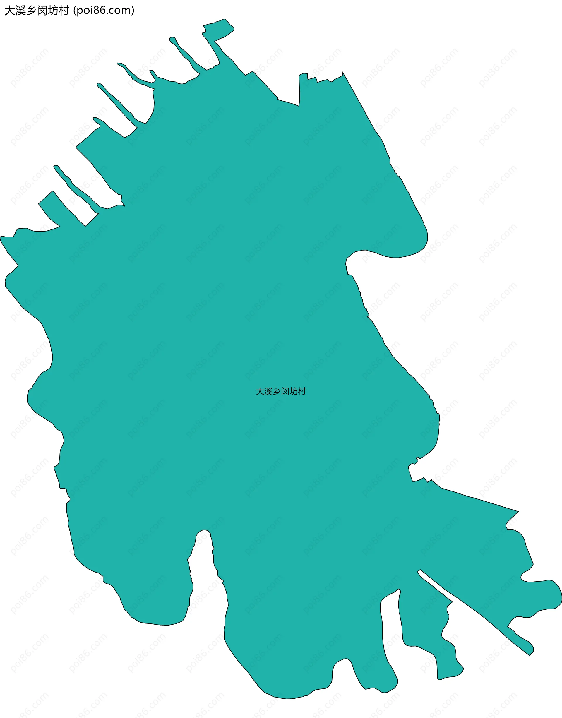 大溪乡闵坊村边界地图