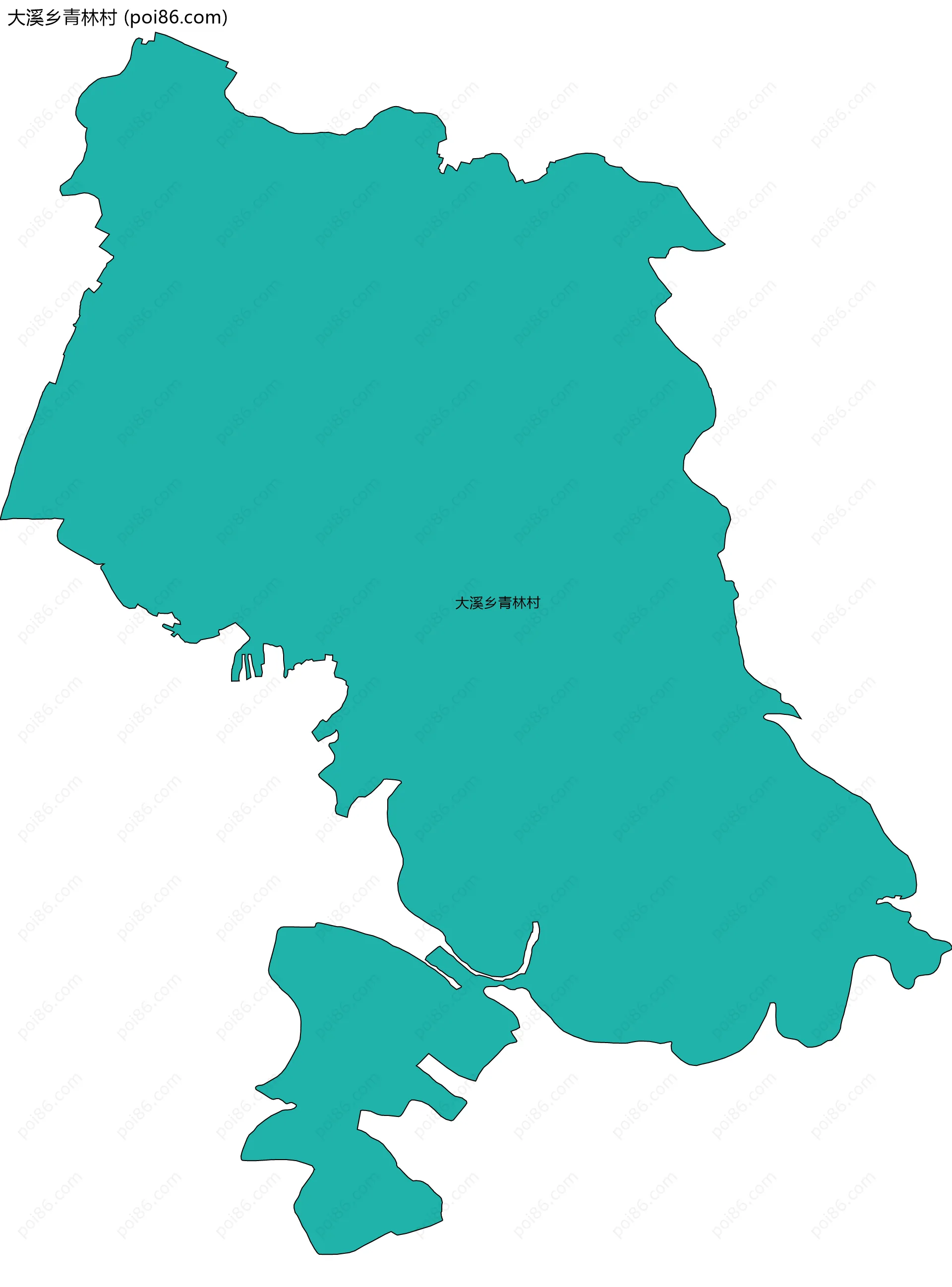 大溪乡青林村边界地图