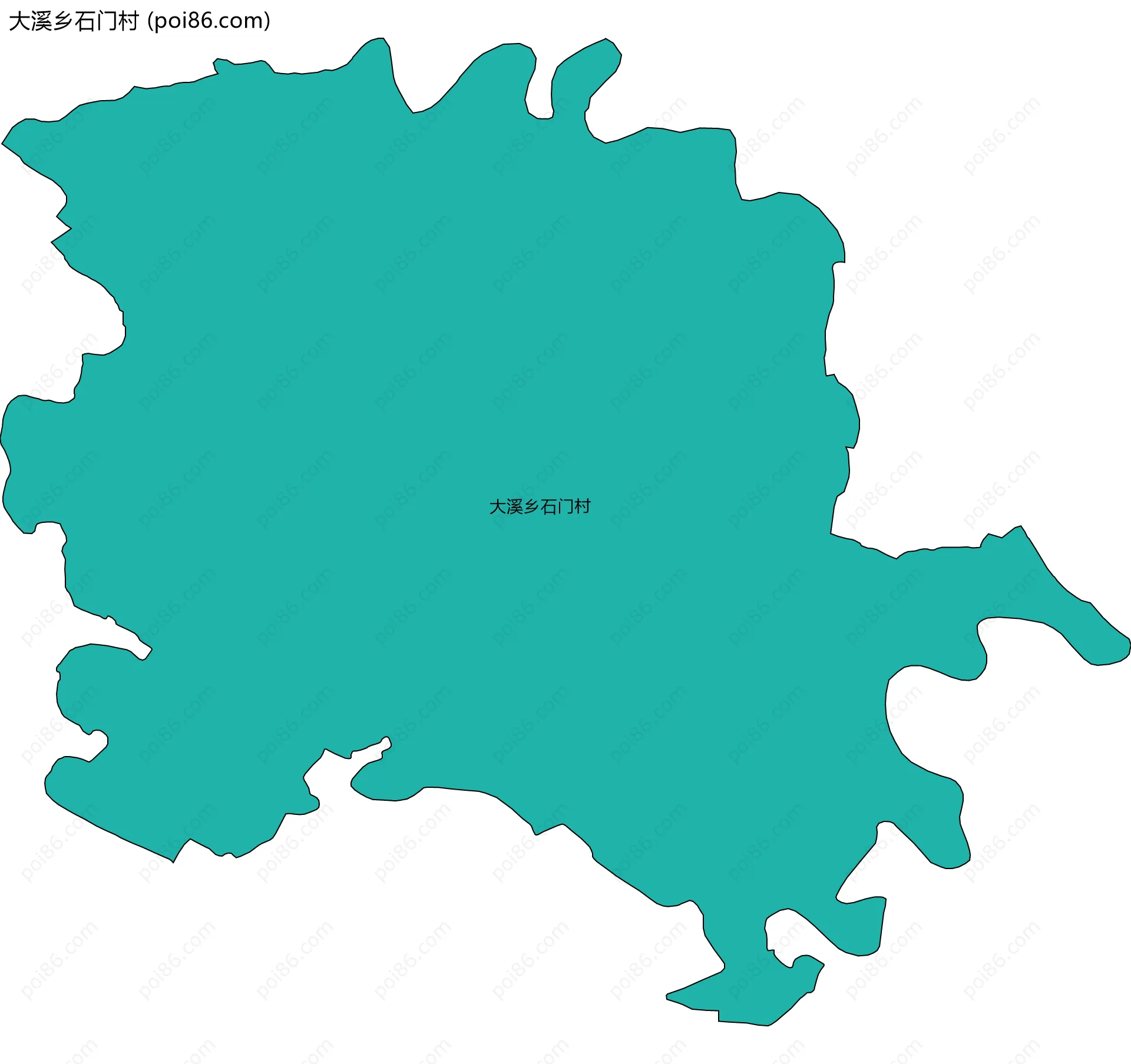 大溪乡石门村边界地图