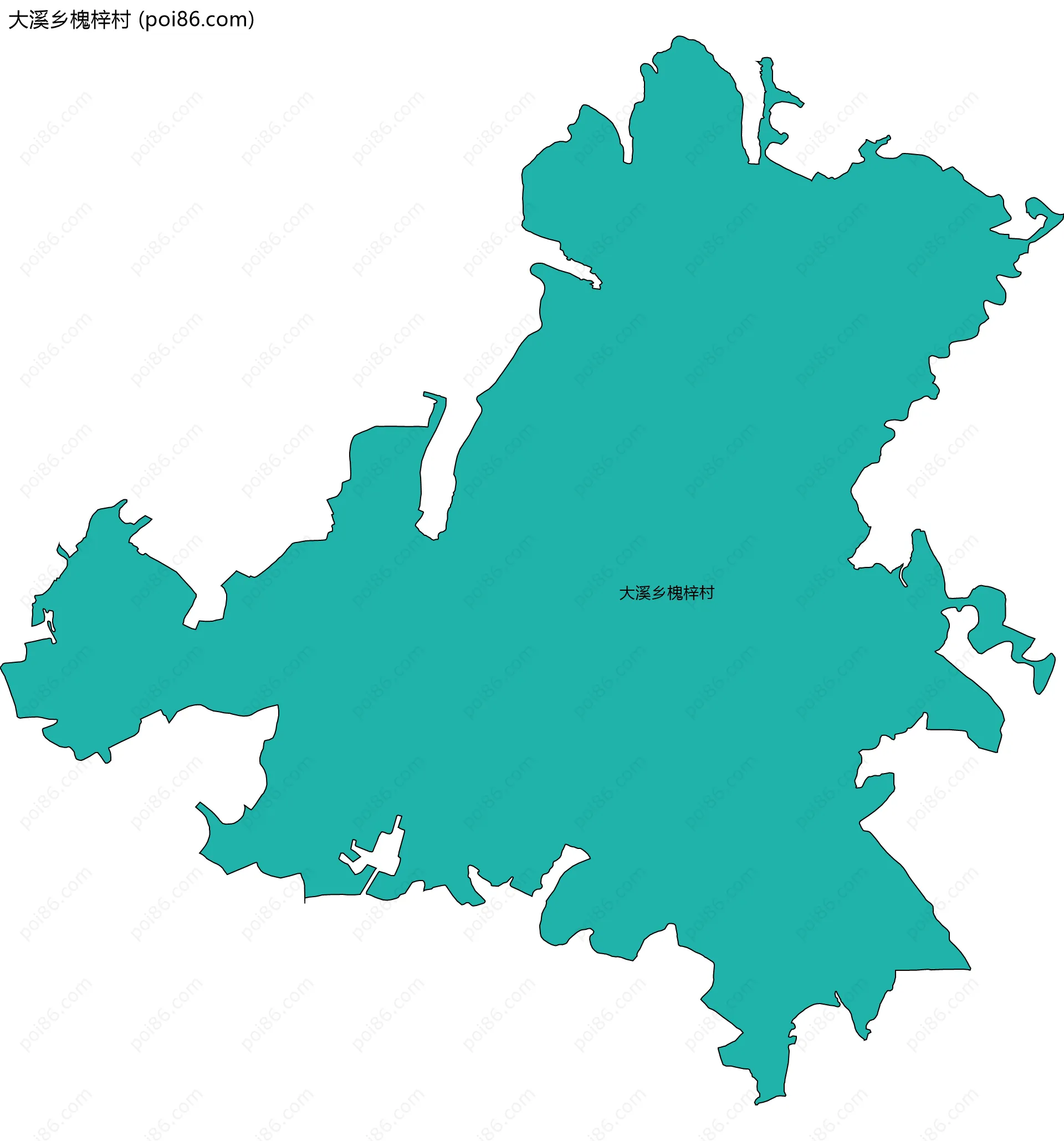 大溪乡槐梓村边界地图