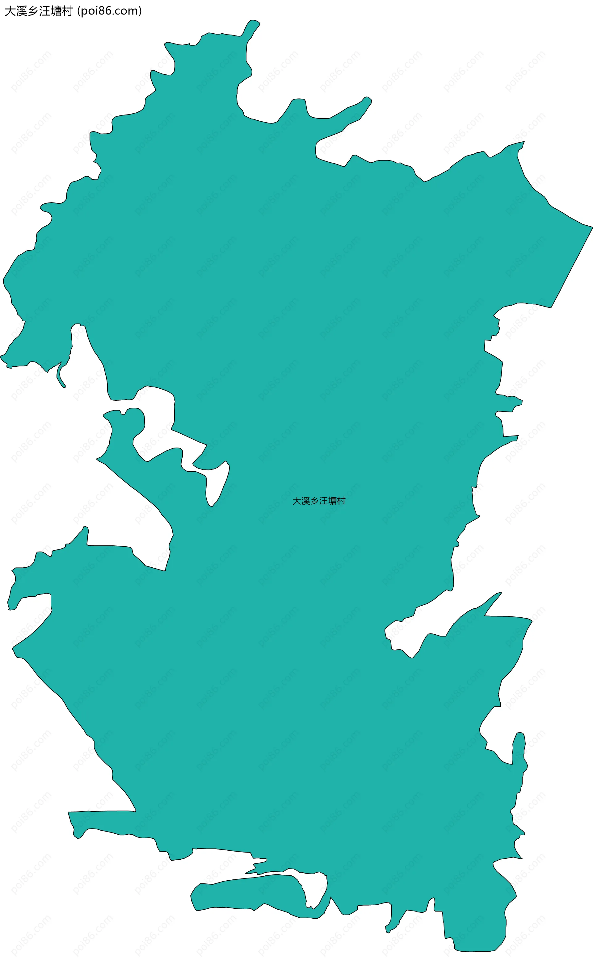 大溪乡汪塘村边界地图