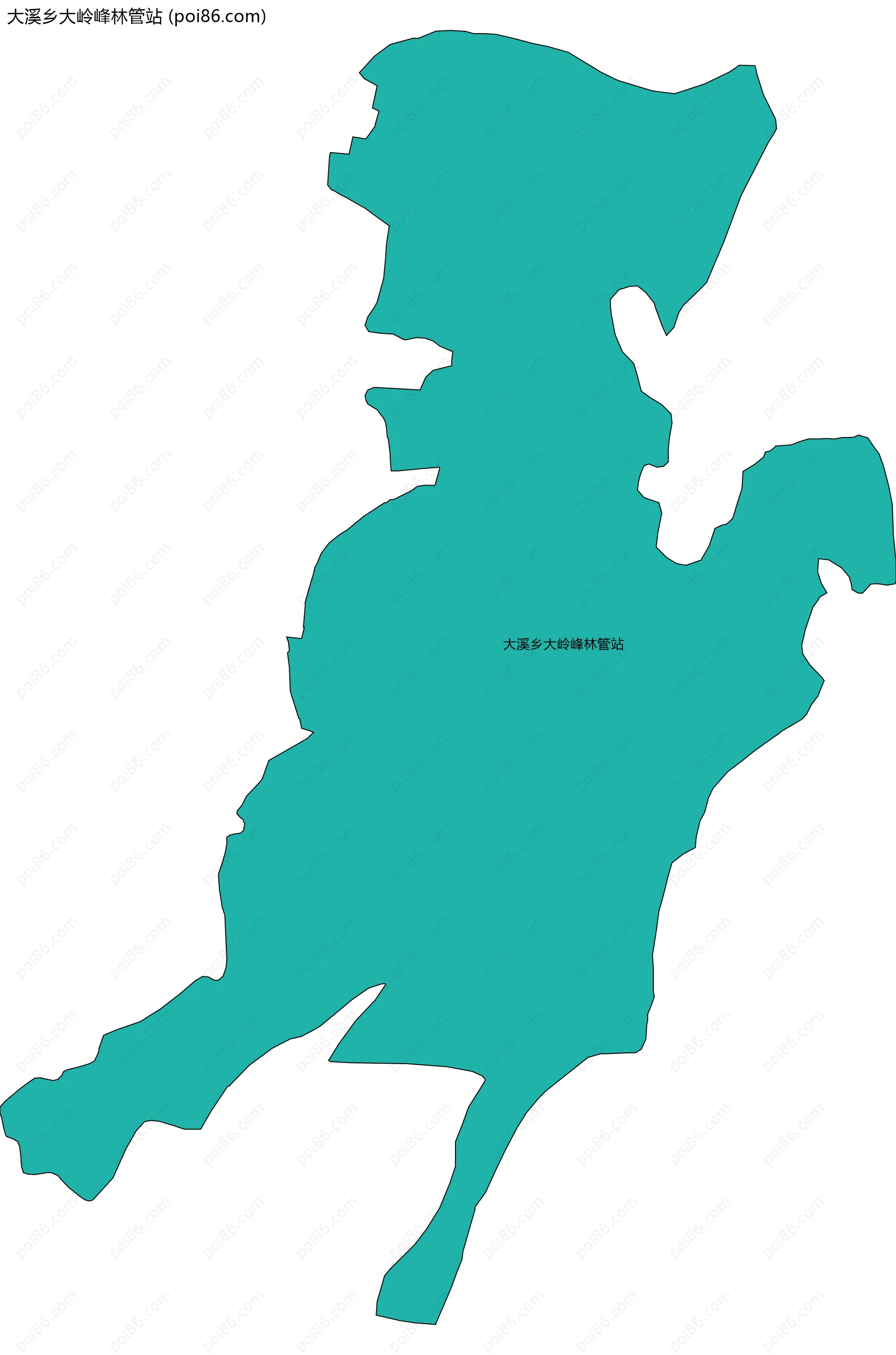 大溪乡大岭峰林管站边界地图