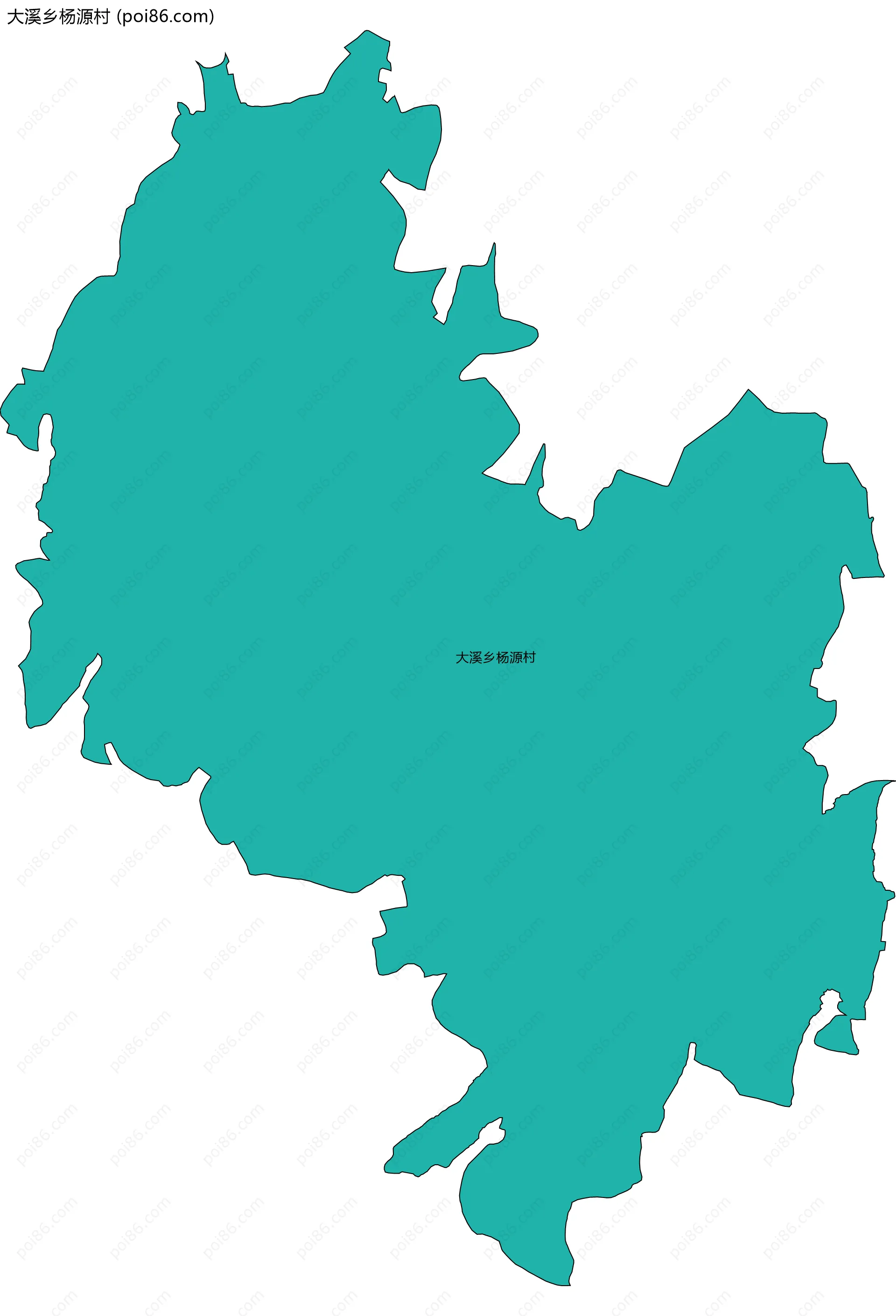 大溪乡杨源村边界地图